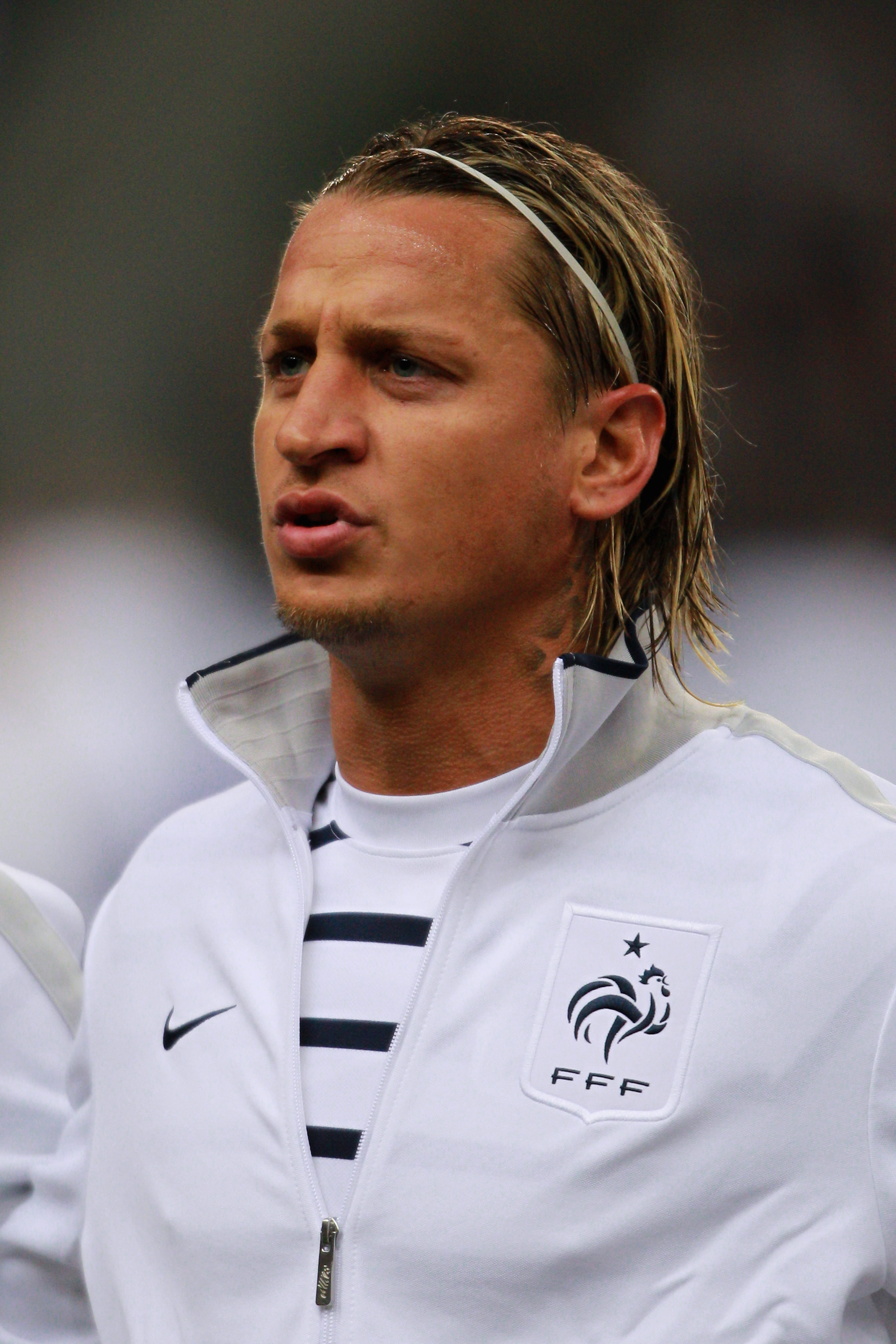 PARIS, FRANCE - MARCH 29:  Philippe Mexes of France sings the national anthem during the International friendly match between France and Croatia at Stade de France on March 29, 2011 in Paris, France.  (Photo by Dean Mouhtaropoulos/Getty Images)