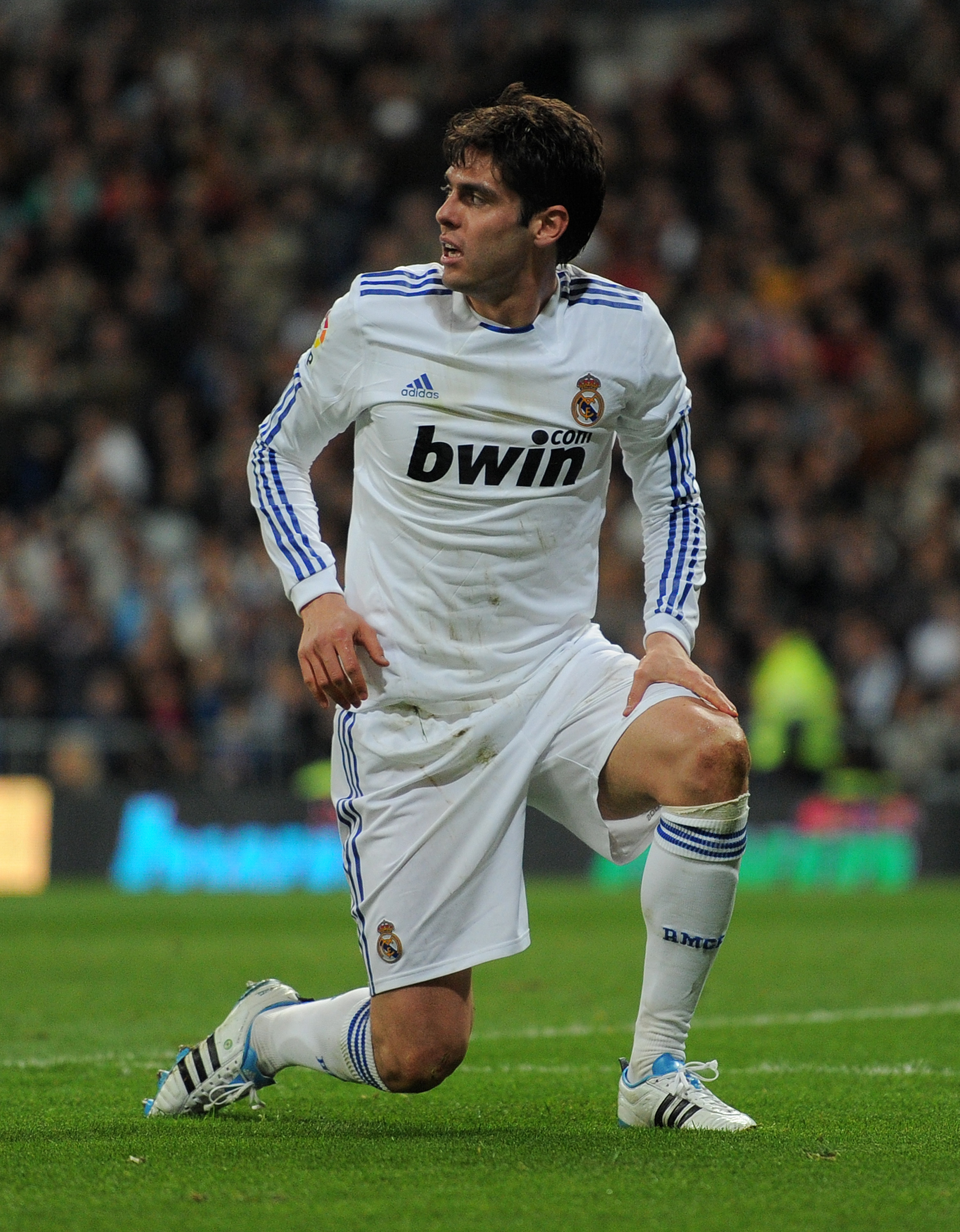 MADRID, SPAIN - FEBRUARY 06:  Kaka of Real Madrid reacts during the la Liga match between Real Madrid and Real Sociedad at Estadio Santiago Bernabeu on February 6, 2011 in Madrid, Spain.  (Photo by Jasper Juinen/Getty Images)