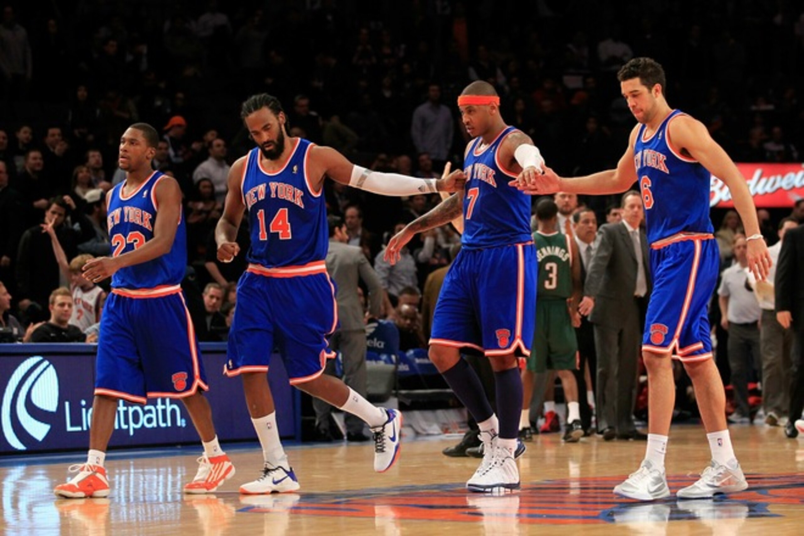 With plenty of scoring from STAT, Melo and Billups. The area of weakness for the Knicks, their defense, will have to strengthen to give them a chance to upset the seasoned Celtics. With plenty of scoring from STAT, Melo and Billups. The area of weakness for the Knicks, their defense, will have to strengthen to give them a chance to upset the seasoned Celtics.