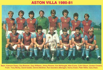 ASTON VILLA F.C TEAM PRINT 1981 LEAGUE CHAMPIONS 