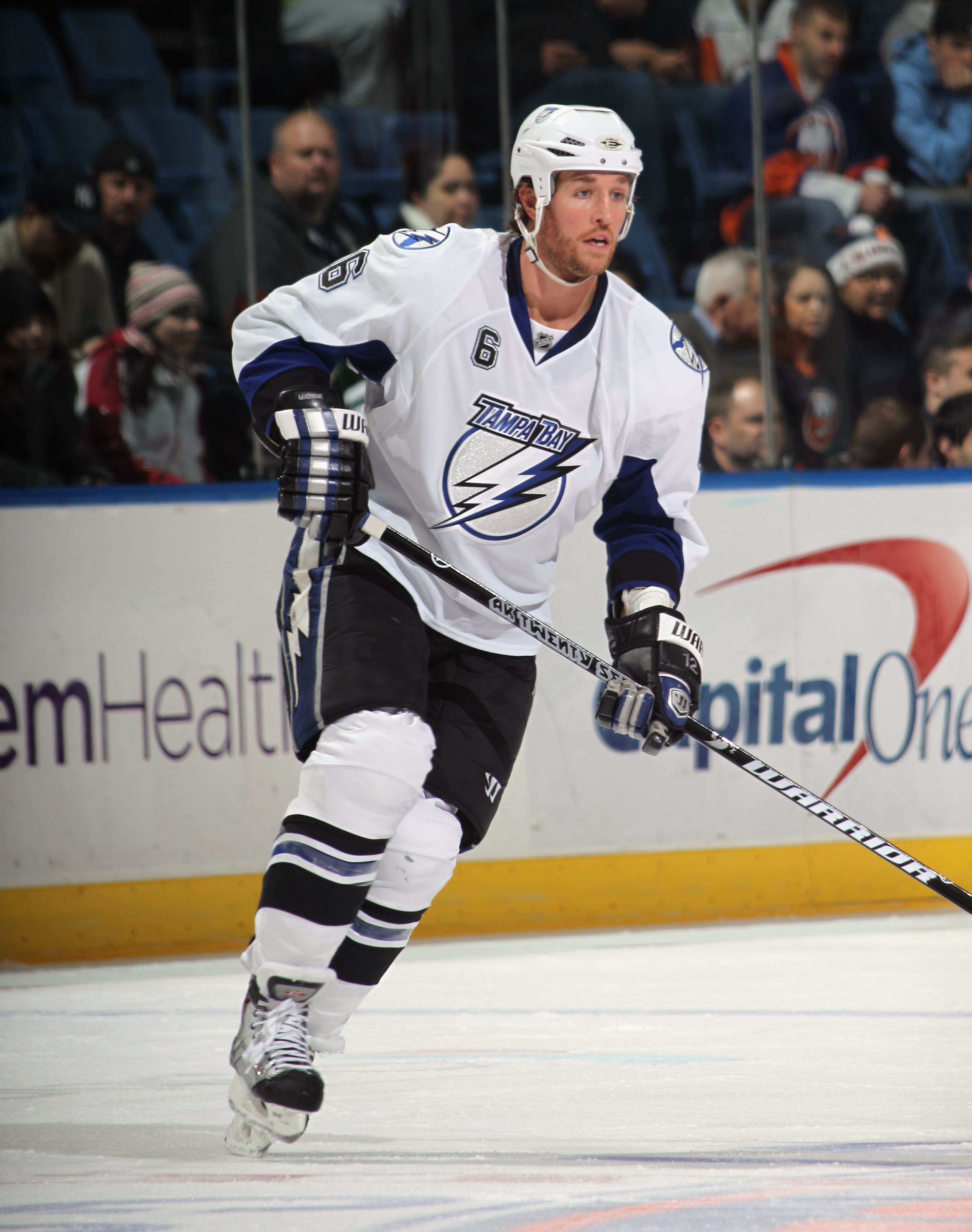 UNIONDALE, NY - DECEMBER 22: Ryan Malone #6 of the Tampa Bay Lightning skates against the New York Islanders at the Nassau Coliseum on December 22, 2010 in Uniondale, New York. (Photo by Bruce Bennett/Getty Images) UNIONDALE, NY - DECEMBER 22: Ryan Malone #6 of the Tampa Bay Lightning skates against the New York Islanders at the Nassau Coliseum on December 22, 2010 in Uniondale, New York. (Photo by Bruce Bennett/Getty Images)