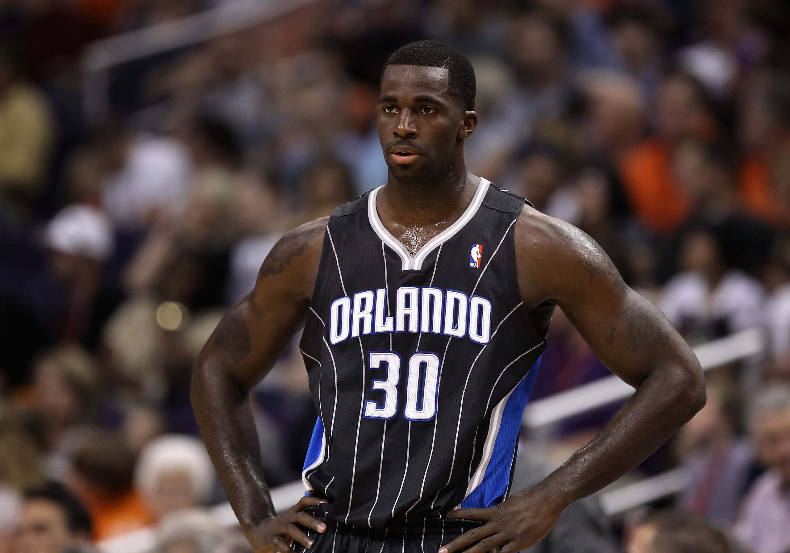 PHOENIX, AZ - MARCH 13:  Brandon Bass #30 of the Orlando Magic during the NBA game against the Phoenix Suns at US Airways Center on March 13, 2011 in Phoenix, Arizona. The Magic defeated the Suns 111-88. NOTE TO USER: User expressly acknowledges and agree