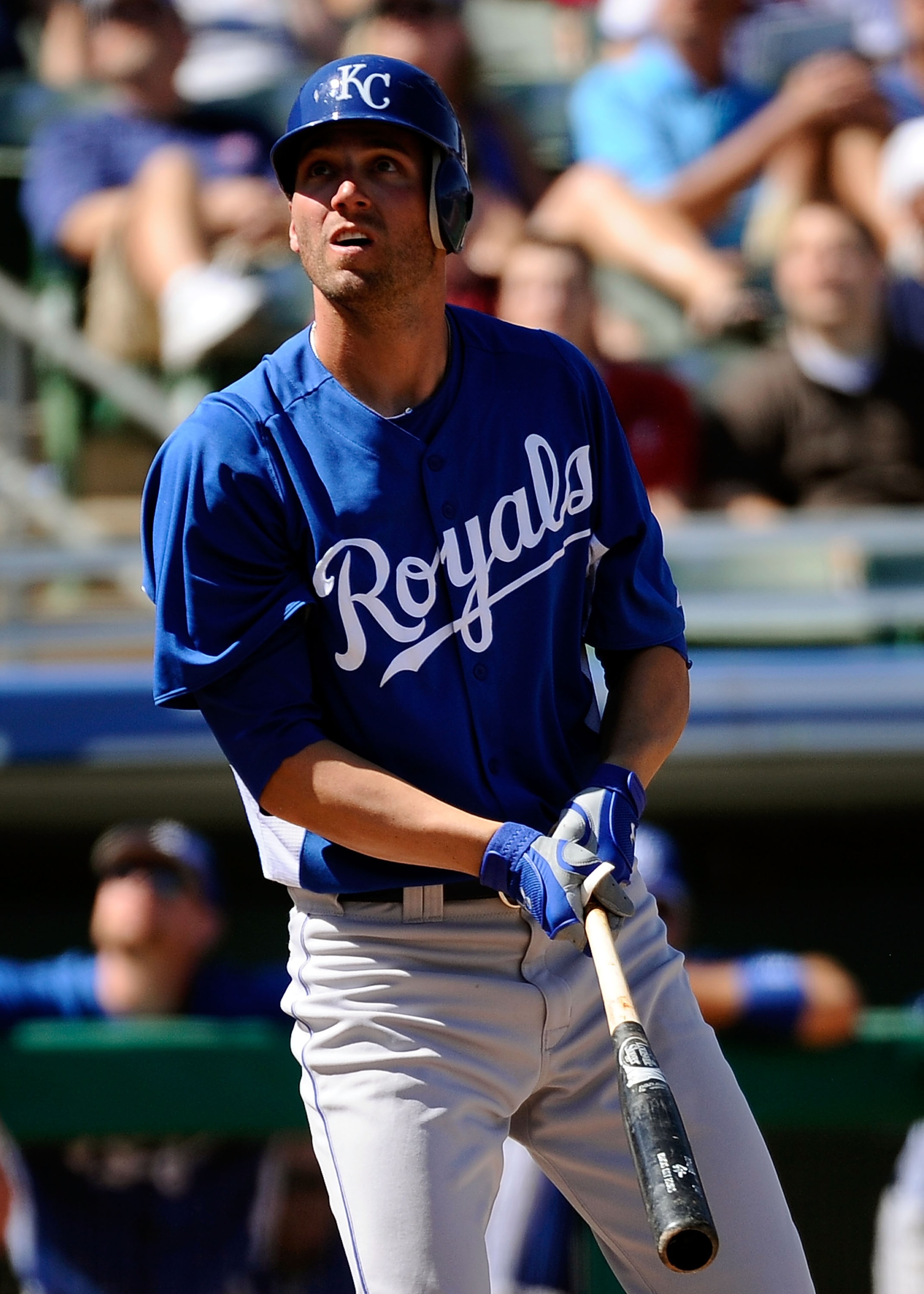 MESA, AZ - MARCH 09: Jeff Francoeur #21 of the Kansas City Royals at bat against the Chicago Cubs during the spring training baseball game at HoHoKam Stadium on March 9, 2011 in Mesa, Arizona. (Photo by Kevork Djansezian/Getty Images) MESA, AZ - MARCH 09: Jeff Francoeur #21 of the Kansas City Royals at bat against the Chicago Cubs during the spring training baseball game at HoHoKam Stadium on March 9, 2011 in Mesa, Arizona. (Photo by Kevork Djansezian/Getty Images)