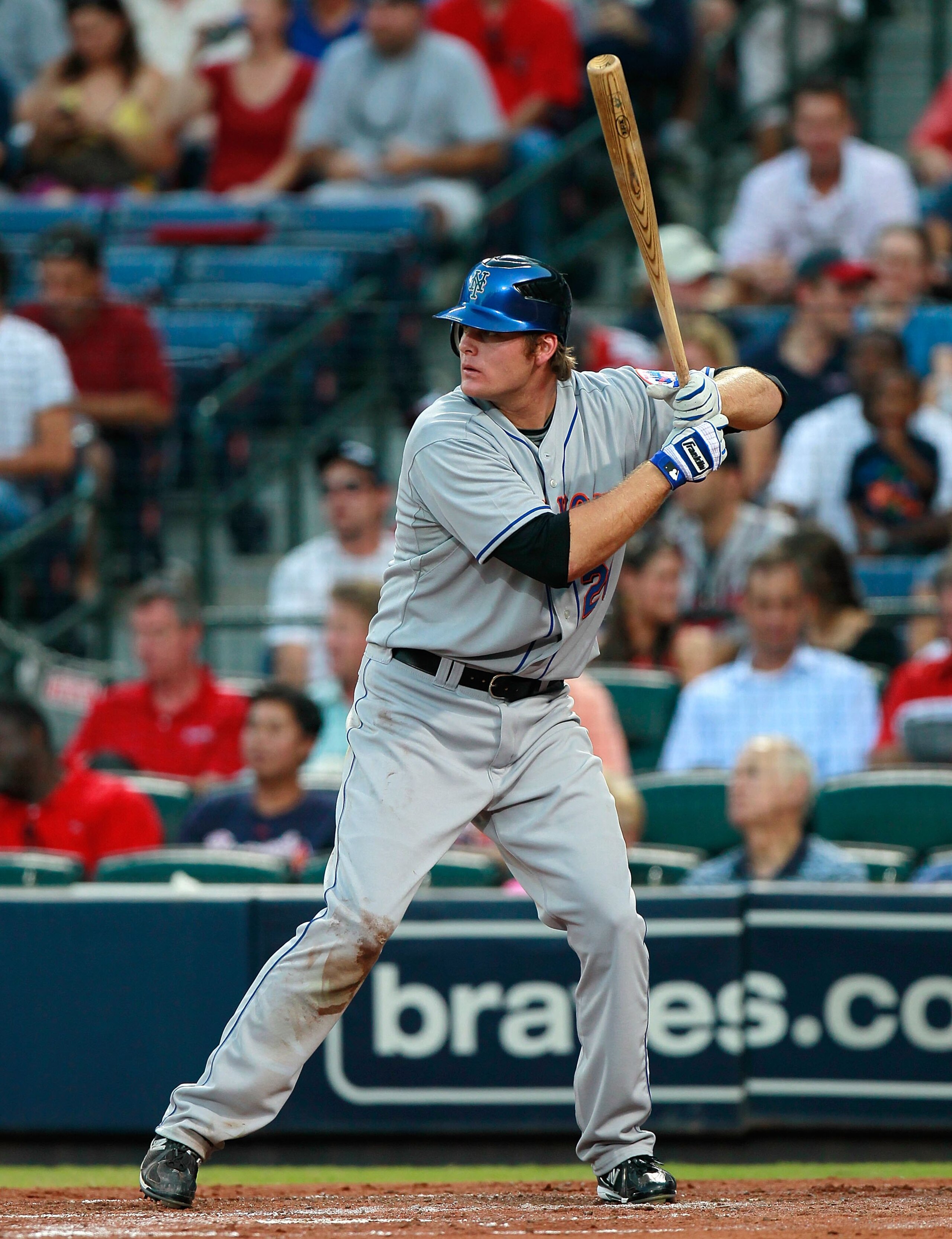 ATLANTA - SEPTEMBER 01: Lucas Duda #21 of the New York Mets against the Atlanta Braves at Turner Field on September 1, 2010 in Atlanta, Georgia. (Photo by Kevin C. Cox/Getty Images) ATLANTA - SEPTEMBER 01: Lucas Duda #21 of the New York Mets against the Atlanta Braves at Turner Field on September 1, 2010 in Atlanta, Georgia. (Photo by Kevin C. Cox/Getty Images)