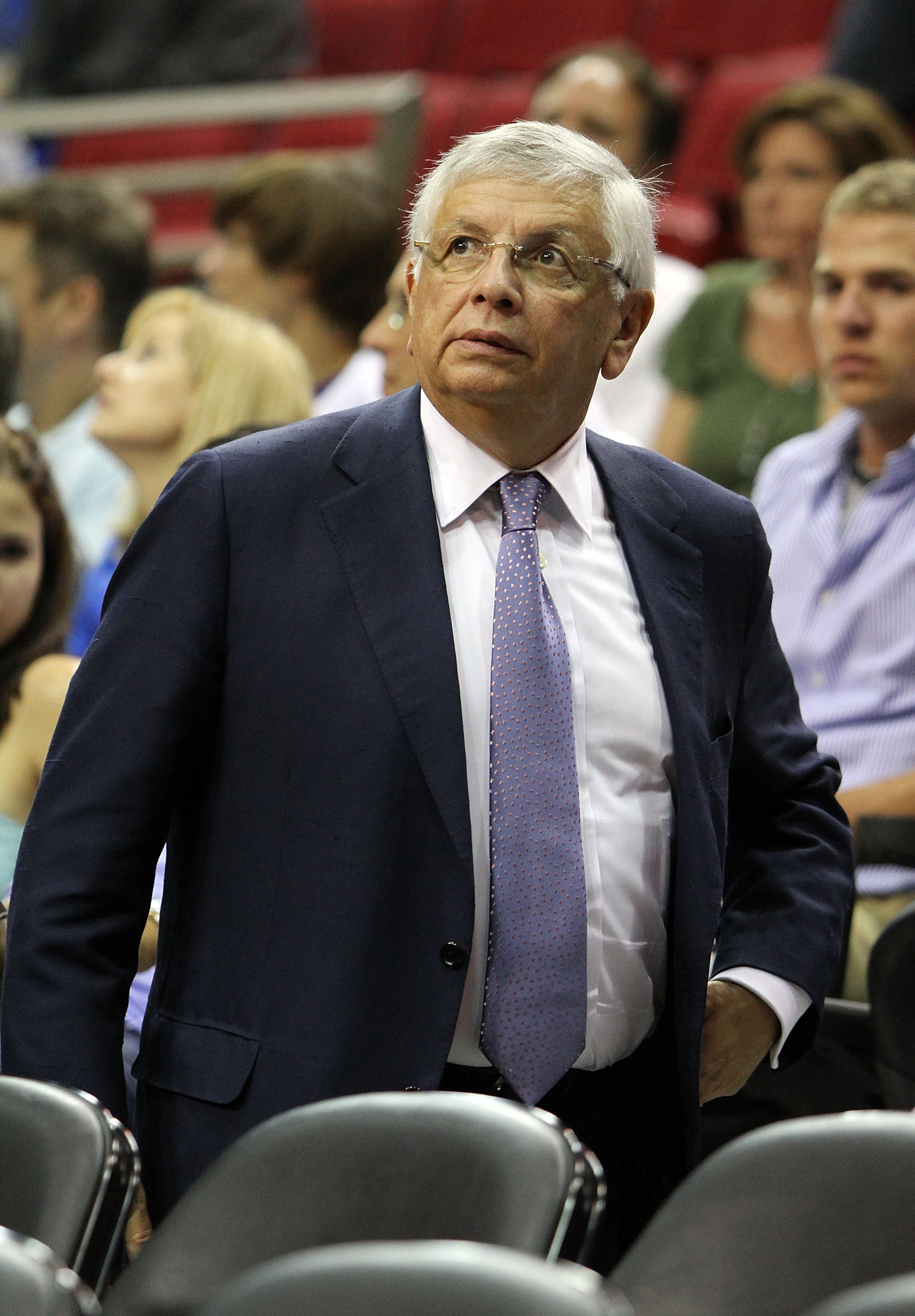 ORLANDO, FL - MAY 04: NBA Commissioner David Stern leaves the arena as the Atlanta Hawks were defeated by the Orlando Magic in Game One of the Eastern Conference Semifinals during the 2010 NBA Playoffs at Amway Arena on May 4, 2010 in Orlando, Florida. Th ORLANDO, FL - MAY 04: NBA Commissioner David Stern leaves the arena as the Atlanta Hawks were defeated by the Orlando Magic in Game One of the Eastern Conference Semifinals during the 2010 NBA Playoffs at Amway Arena on May 4, 2010 in Orlando, Florida. Th