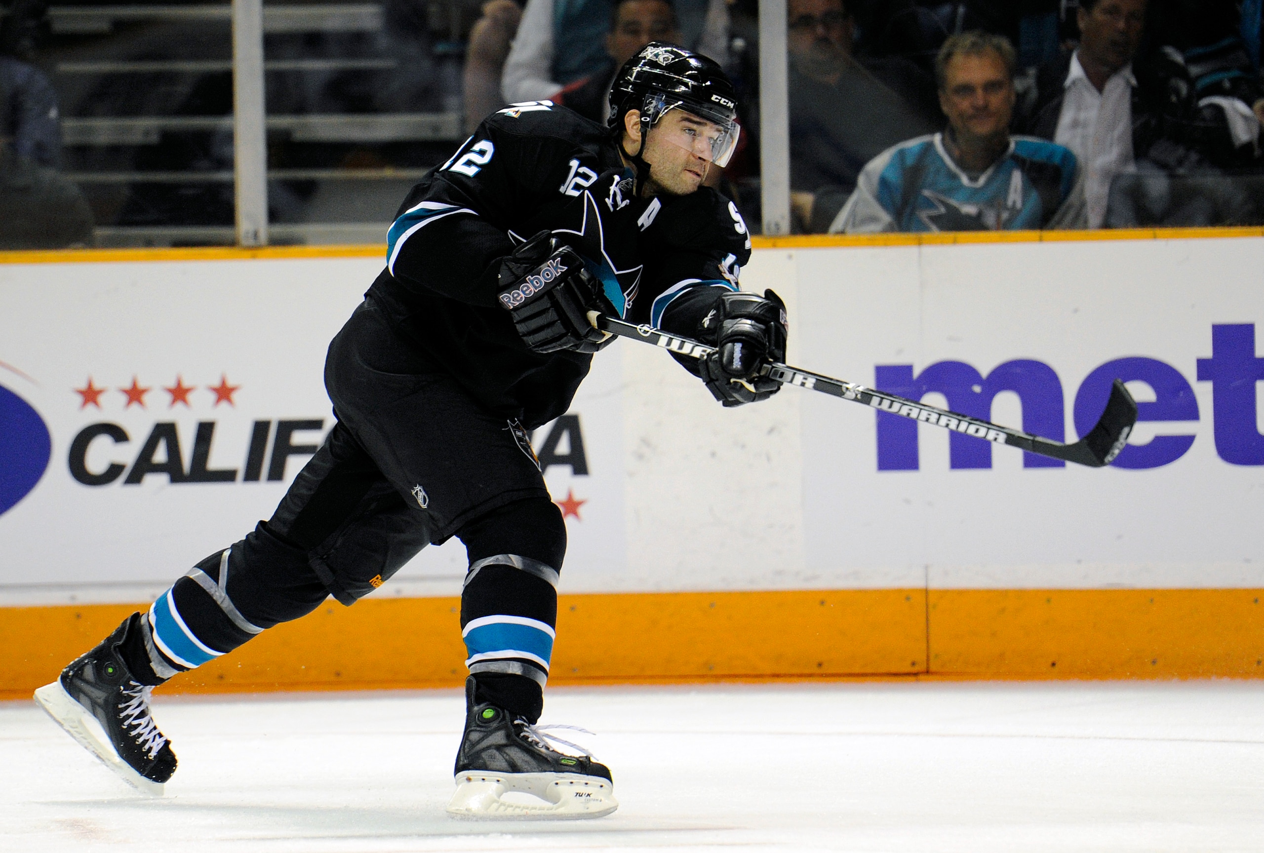 SAN JOSE, CA - APRIL 16: Patrick Marleau #12 of the San Jose Sharks shoots on goal against the Los Angeles Kings in Game Two of the Western Conference Quarterfinals during the 2011 NHL Stanley Cup Playoffs at the HP Pavilion on April 16, 2011 in San Jose, SAN JOSE, CA - APRIL 16: Patrick Marleau #12 of the San Jose Sharks shoots on goal against the Los Angeles Kings in Game Two of the Western Conference Quarterfinals during the 2011 NHL Stanley Cup Playoffs at the HP Pavilion on April 16, 2011 in San Jose,