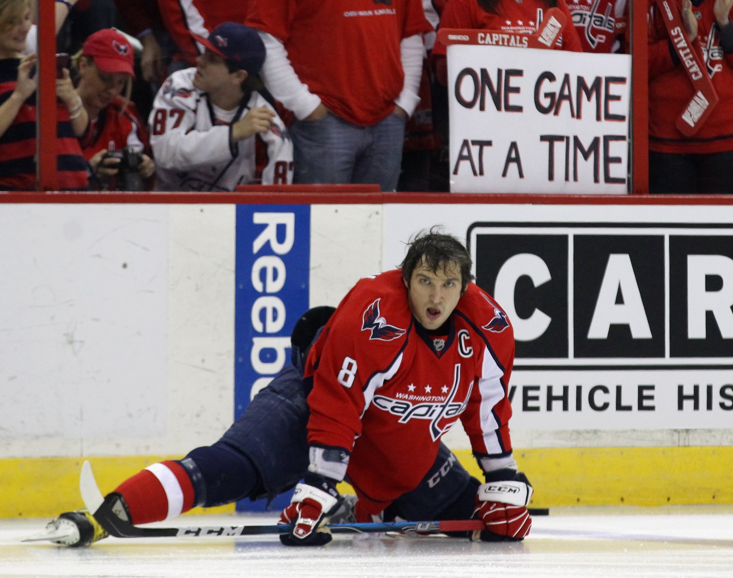 WASHINGTON, DC - APRIL 15: Alex Ovechkin #8 of the Washington Capitals warms up prior to his game against the New York Rangers in Game Two of the Eastern Conference Quarterfinals during the 2011 NHL Stanley Cup Playoffs at Verizon Center on April 15, 2011 WASHINGTON, DC - APRIL 15: Alex Ovechkin #8 of the Washington Capitals warms up prior to his game against the New York Rangers in Game Two of the Eastern Conference Quarterfinals during the 2011 NHL Stanley Cup Playoffs at Verizon Center on April 15, 2011