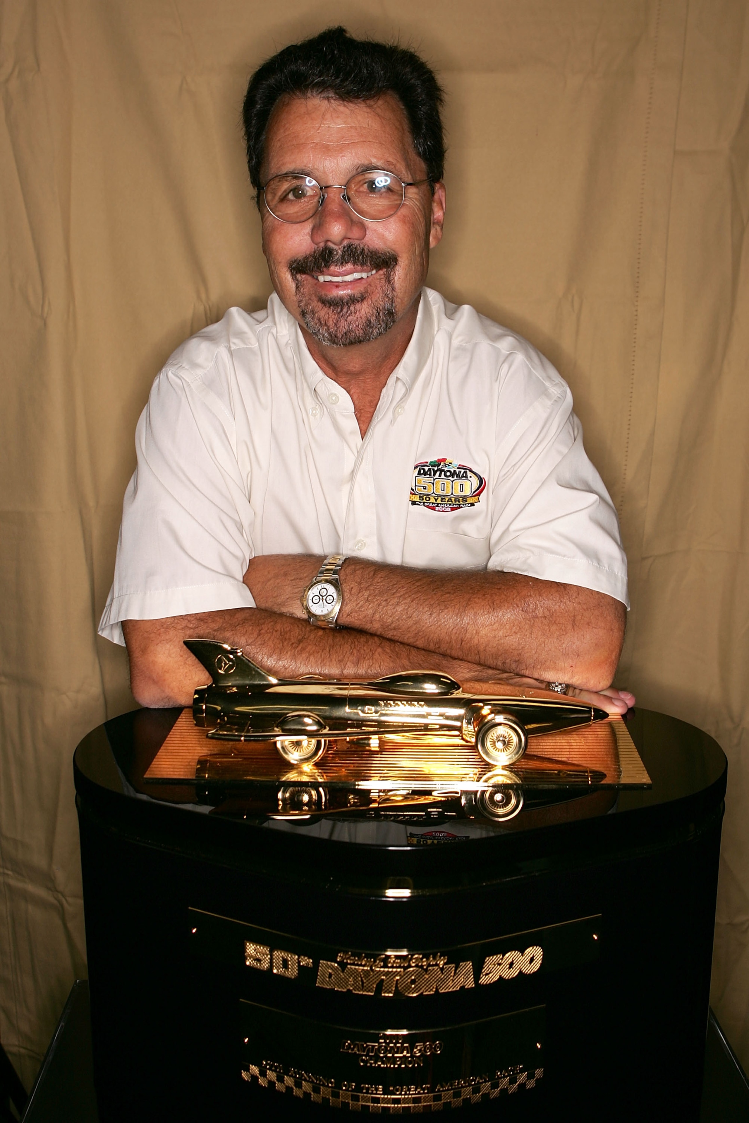 DAYTONA, FL - JULY 05: Ernie Irvan, Daytona 500 winner, poses prior to practice for the NASCAR Nextel Cup Series Pepsi 400 at Daytona International Speedway on July 5, 2007 in Daytona, Florida. (Photo by Marc Serota/Getty Images for NASCAR) DAYTONA, FL - JULY 05: Ernie Irvan, Daytona 500 winner, poses prior to practice for the NASCAR Nextel Cup Series Pepsi 400 at Daytona International Speedway on July 5, 2007 in Daytona, Florida. (Photo by Marc Serota/Getty Images for NASCAR)