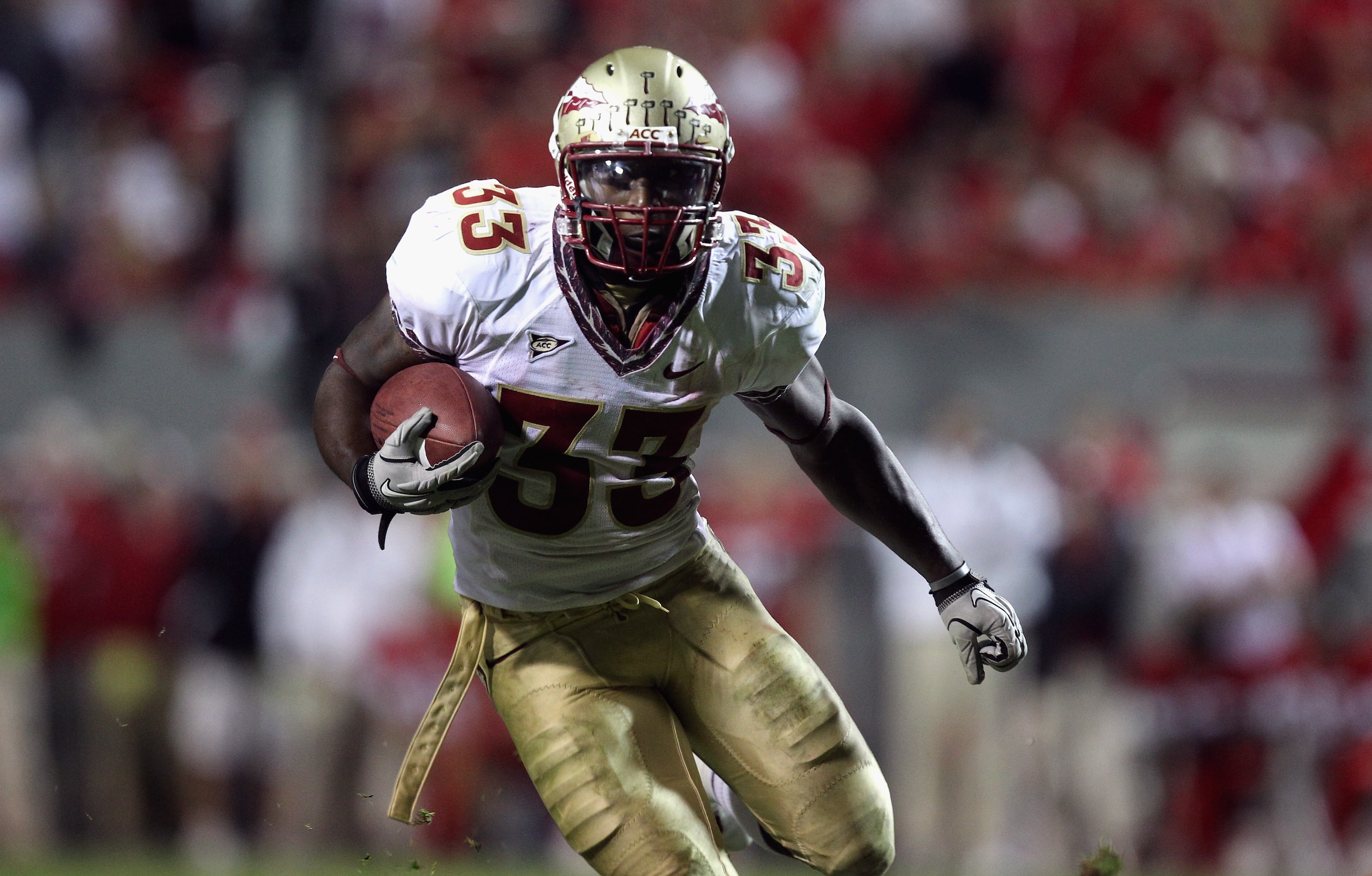 RALEIGH, NC - OCTOBER 28:  Ty Jones #33 of the Florida State Seminoles against the North Carolina State Wolfpack during their game at Carter-Finley Stadium on October 28, 2010 in Raleigh, North Carolina.  (Photo by Streeter Lecka/Getty Images)