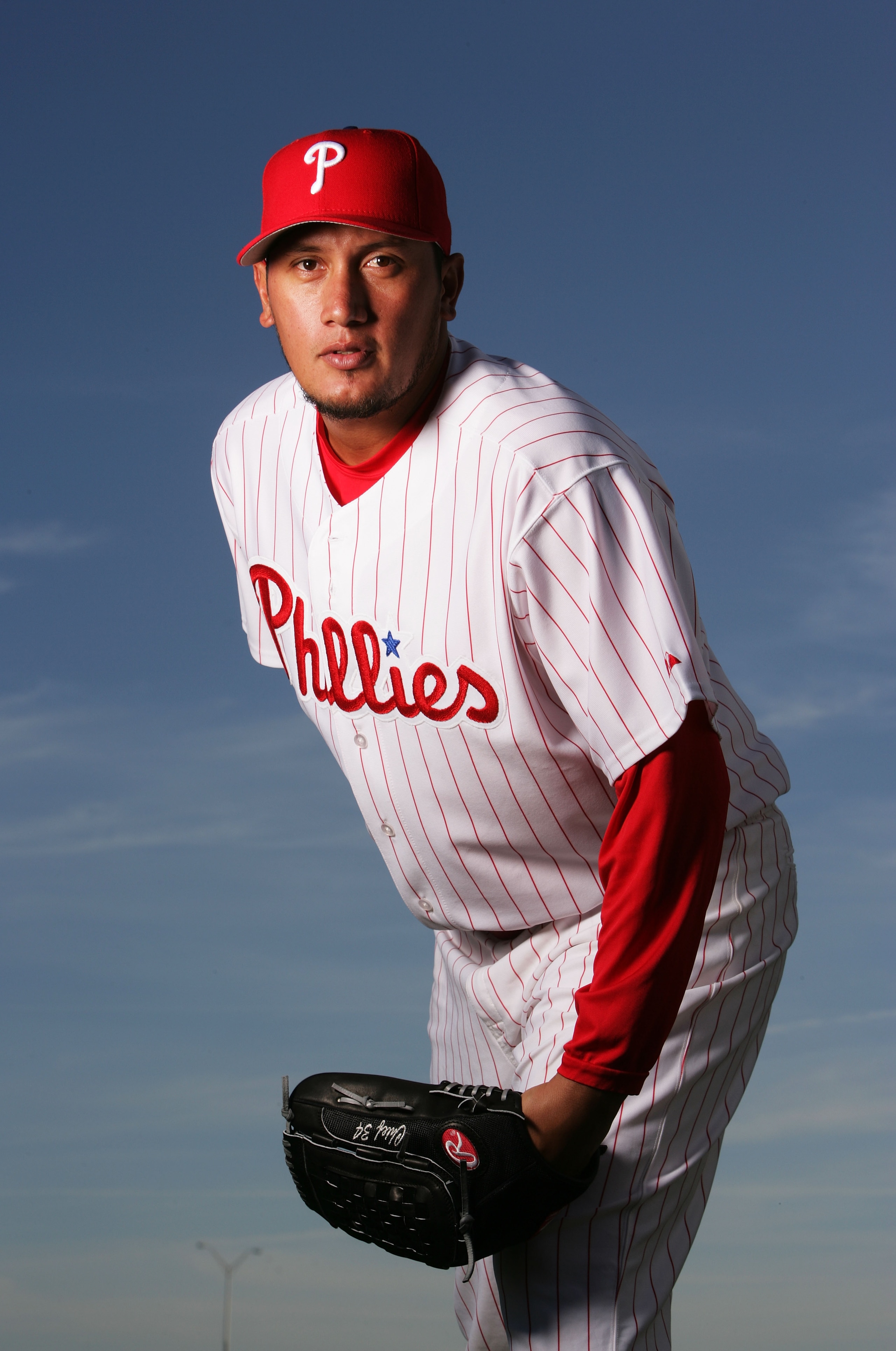 CLEARWATER, FL - FEBRUARY 24:  Freddy Garcia #34 of the Philadelphia Phillies poses during Photo Day on February 24, 2007 at Brighthouse Networks Field in Clearwater, Florida.  (Photo by Al Bello/Getty Images)