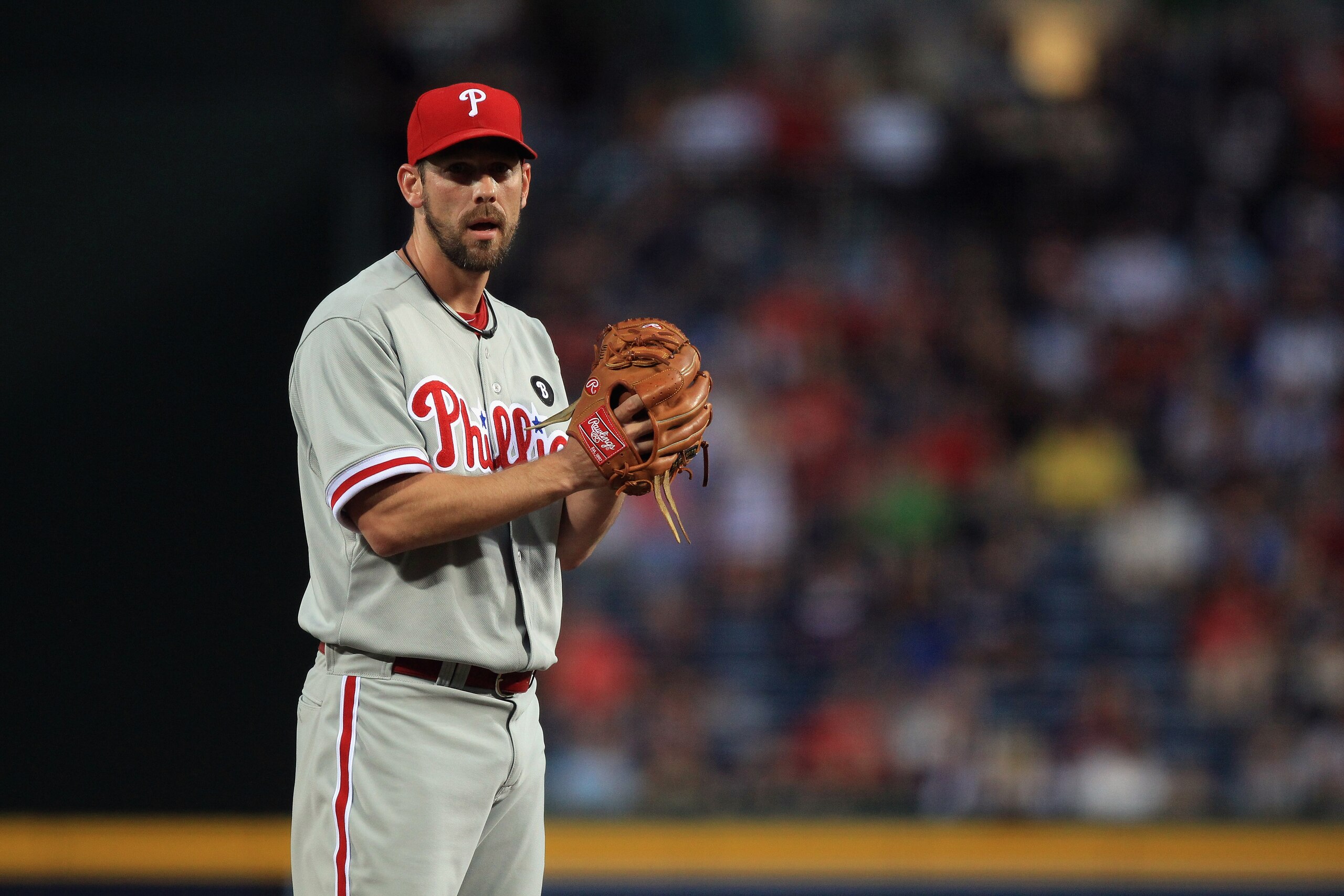 ATLANTA, GA - APRIL 08:  Cliff Lee #33 of the Philadephia Phillies during their opening day game against the Atlanta Braves at Turner Field on April 8, 2011 in Atlanta, Georgia.  (Photo by Streeter Lecka/Getty Images)