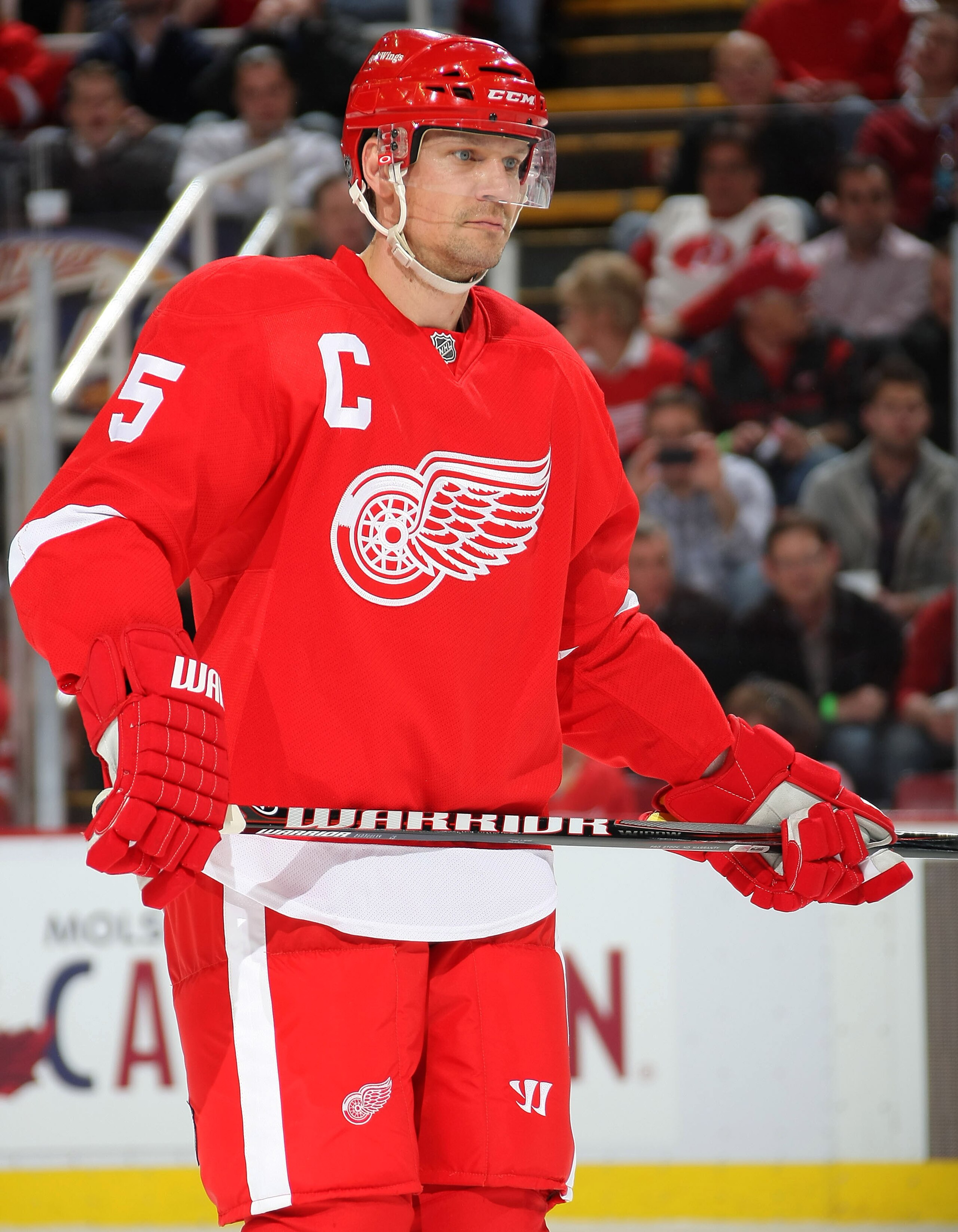 DETROIT, MI- APRIL 13: Nicklas Lidstrom #5 of the Detroit Red Wings skates against the Phoenix Coyotes in Game One of the Western Conference Quarterfinals during the 2011 NHL Stanley Cup Playoffs at Joe Louis Arena on April 13, 2011 in Detroit, Michigan. DETROIT, MI- APRIL 13: Nicklas Lidstrom #5 of the Detroit Red Wings skates against the Phoenix Coyotes in Game One of the Western Conference Quarterfinals during the 2011 NHL Stanley Cup Playoffs at Joe Louis Arena on April 13, 2011 in Detroit, Michigan.