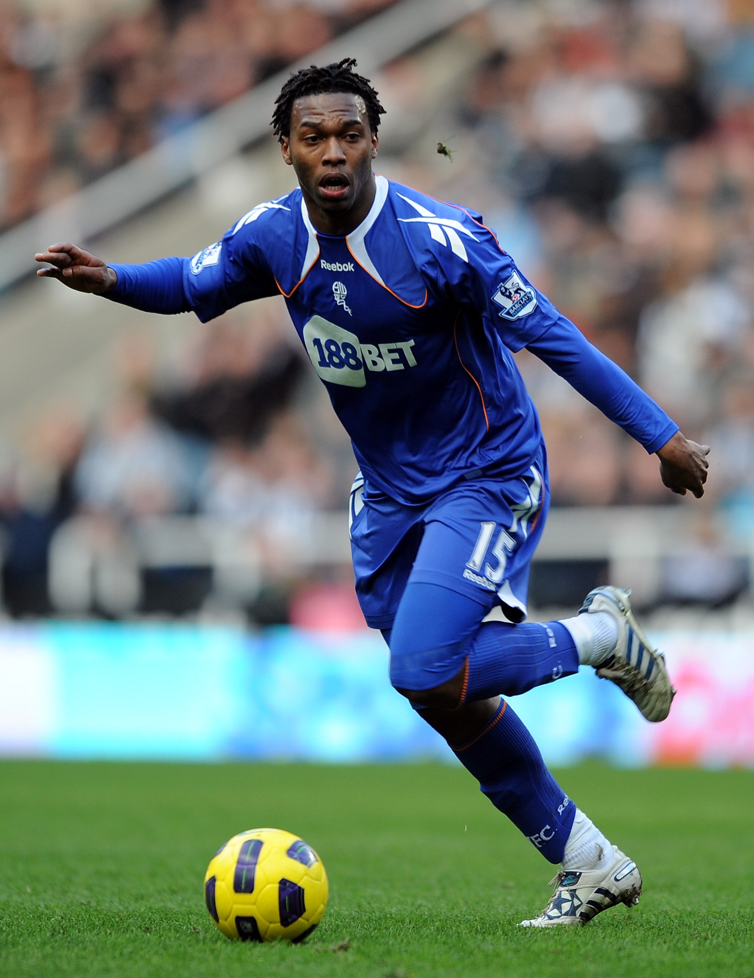 NEWCASTLE UPON TYNE, ENGLAND - FEBRUARY 26: Daniel Sturridge of Bolton Wanderers in action during the Barclays Premier League match between Newcastle United and Bolton Wanderers at St James' Park on February 26, 2011 in Newcastle upon Tyne, England.  (Pho