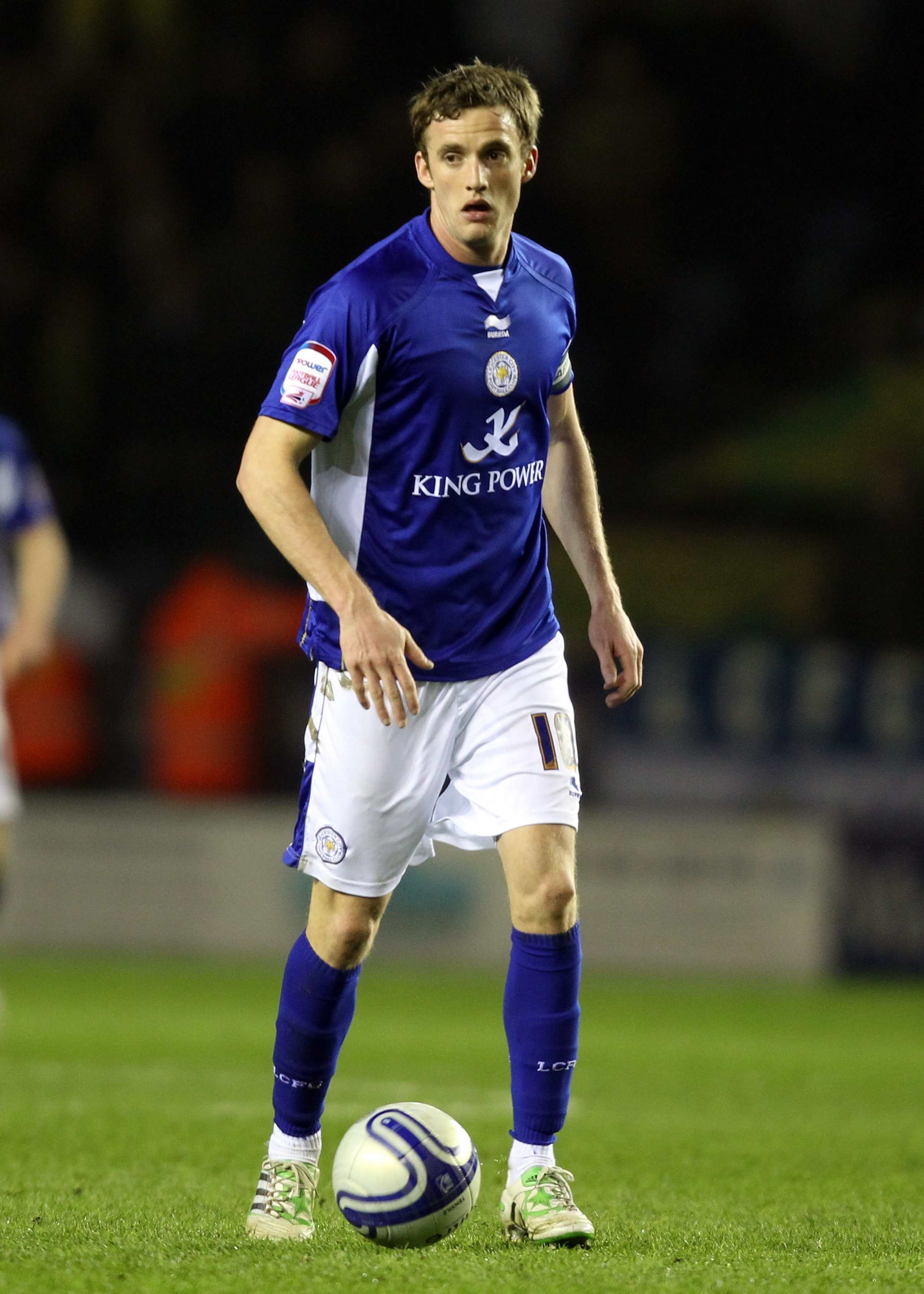 LEICESTER, ENGLAND - MARCH 08:  Andy King of Leicester during the npower Championship match between Leicester City and Norwich City at Walkers Stadium on March 8, 2011 in Leicester, England.  (Photo by Ross Kinnaird/Getty Images)