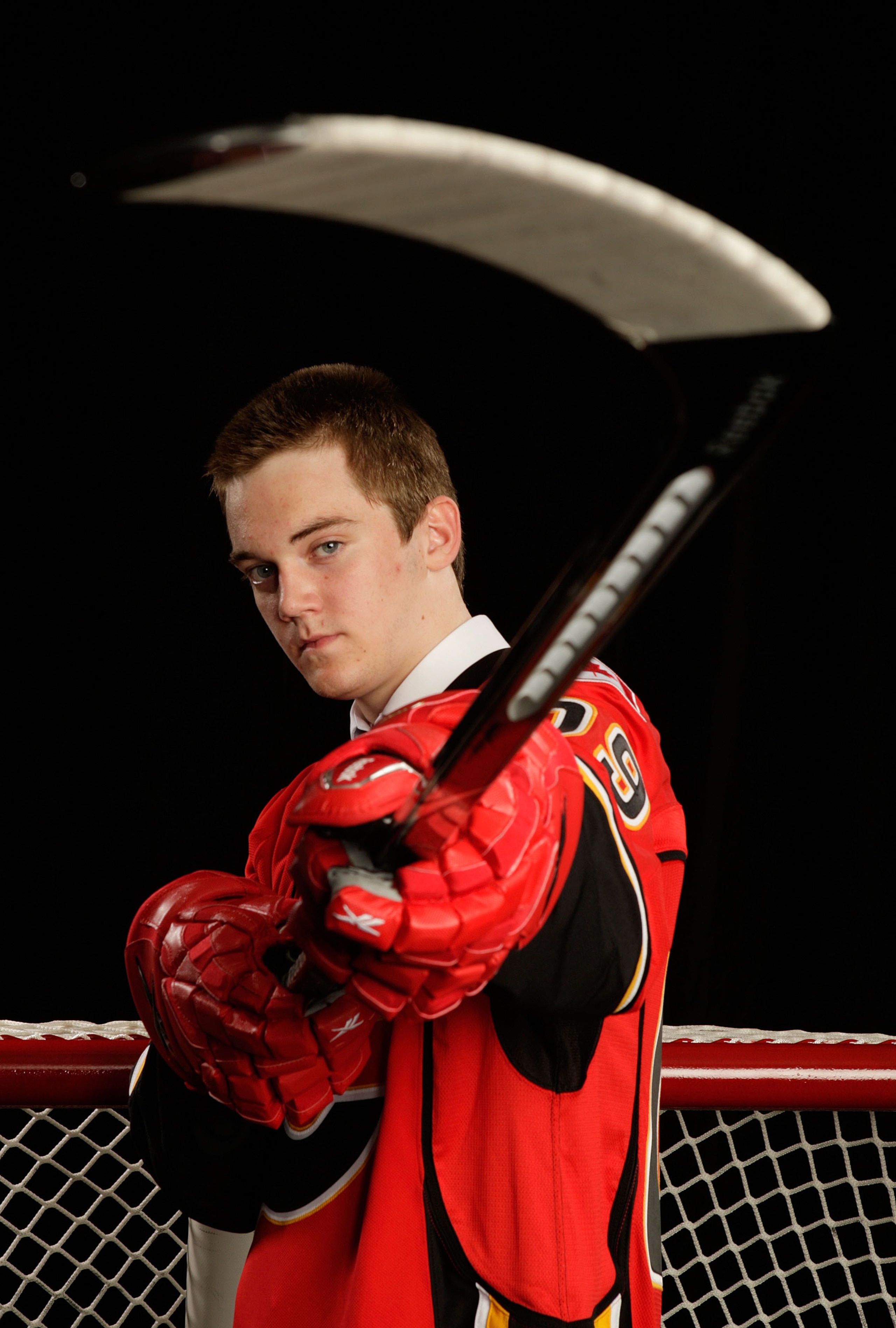 MONTREAL, QC - JUNE 26:  Tim Erixon of the Calgary Flames poses for a photo after he was selected #23 overall by the Flames during the first round of the 2009 NHL Entry Draft at the Bell Centre on June 26, 2009 in Montreal, Quebec, Canada.  (Photo by Jami