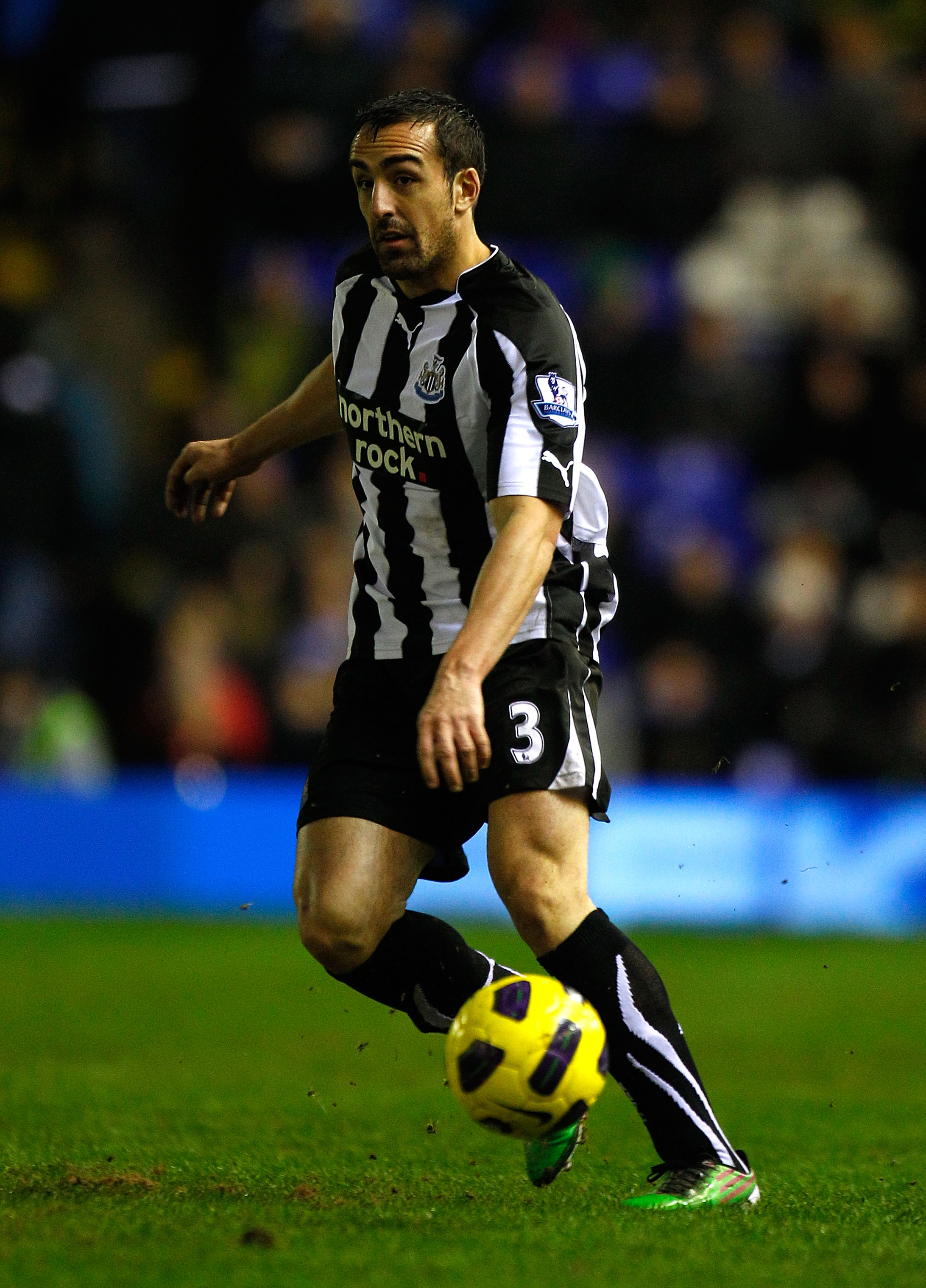 BIRMINGHAM, ENGLAND - FEBRUARY 15:  Newcastle defender Jose Enrique in action during the Barclays Premier League match between Birmingham City and Newcastle United at St Andrews on February 15, 2011 in Birmingham, England.  (Photo by Stu Forster/Getty Ima