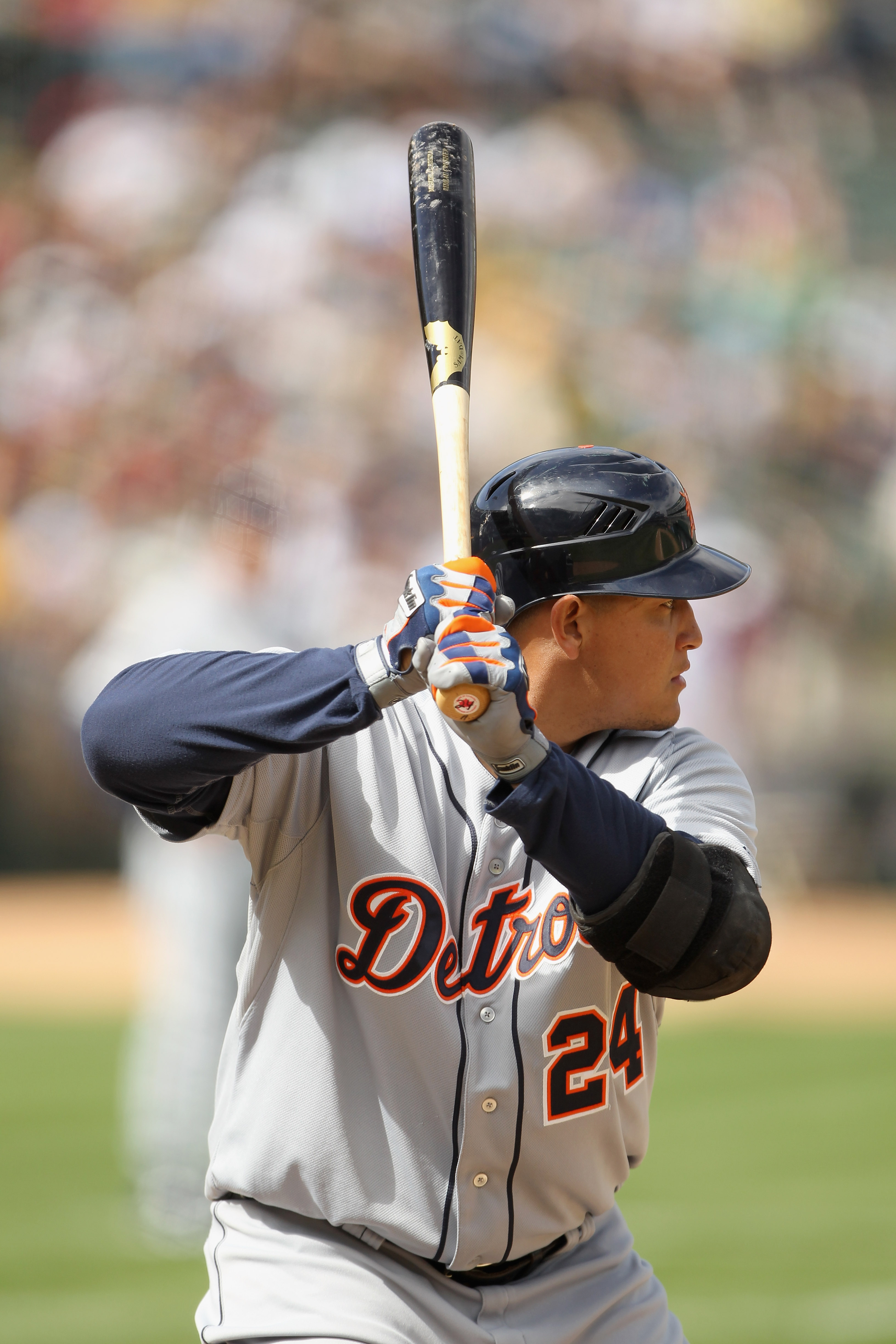OAKLAND, CA - APRIL 17:  Miguel Cabrera #24 of the Detroit Tigers in action during their game against the Oakland Athletics at Oakland-Alameda County Coliseum on April 17, 2011 in Oakland, California.  (Photo by Ezra Shaw/Getty Images)