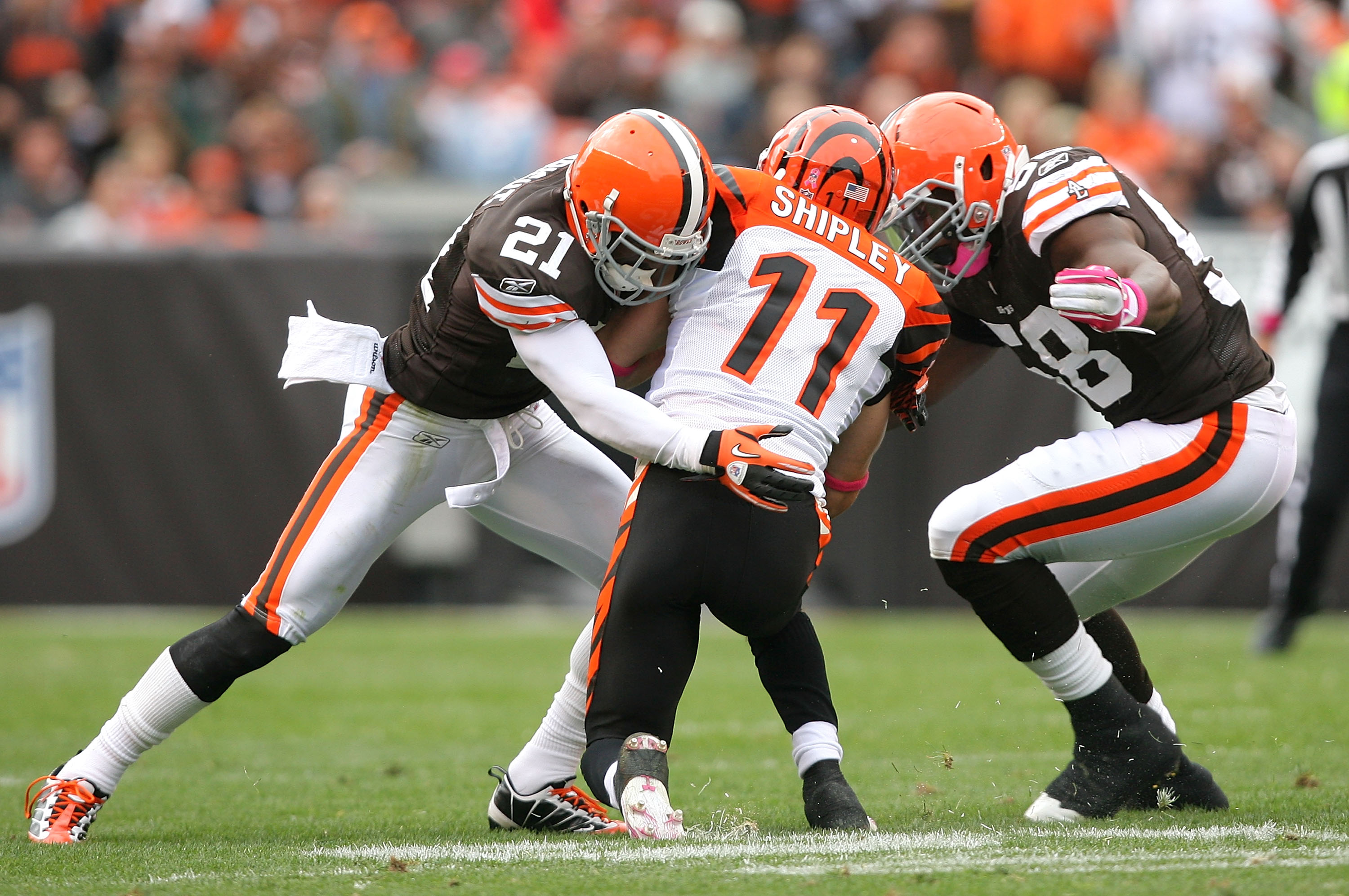 Aug. 25, 2011 - Cincinnati, Ohio, U.S - Cincinnati Bengals wide receiver  Jordan Shipley (11) on the field at the close of the second half of the NFL  football game between the