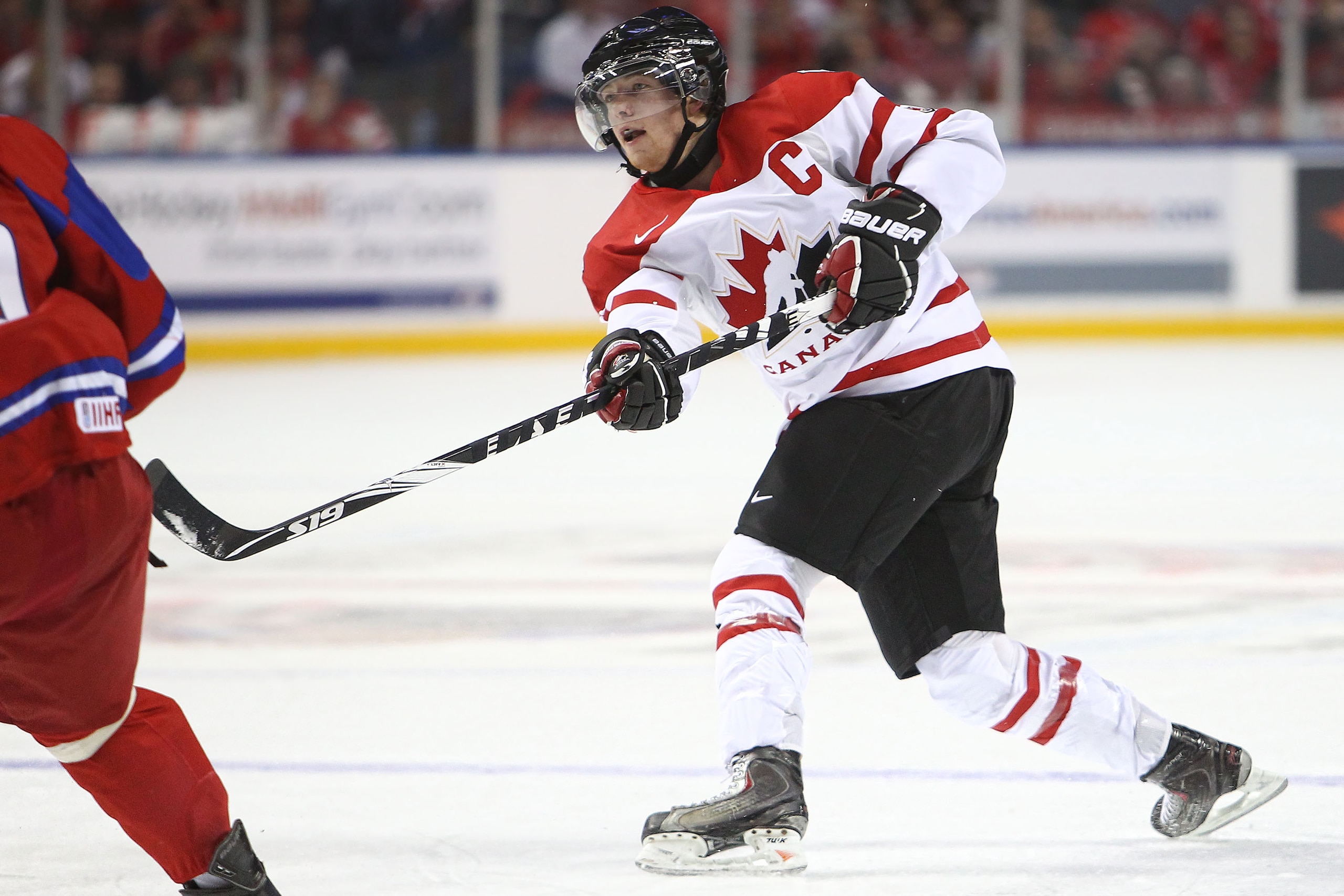 BUFFALO, NY - DECEMBER 26:  Ryan Ellis #6 of Canada fires a shot during the 2011 IIHF World U20 Championship Group B game between Canada and Russia on December 26, 2010 at HSBC Arena in Buffalo, New York. (Photo by Tom Szczerbowski/Getty Images)