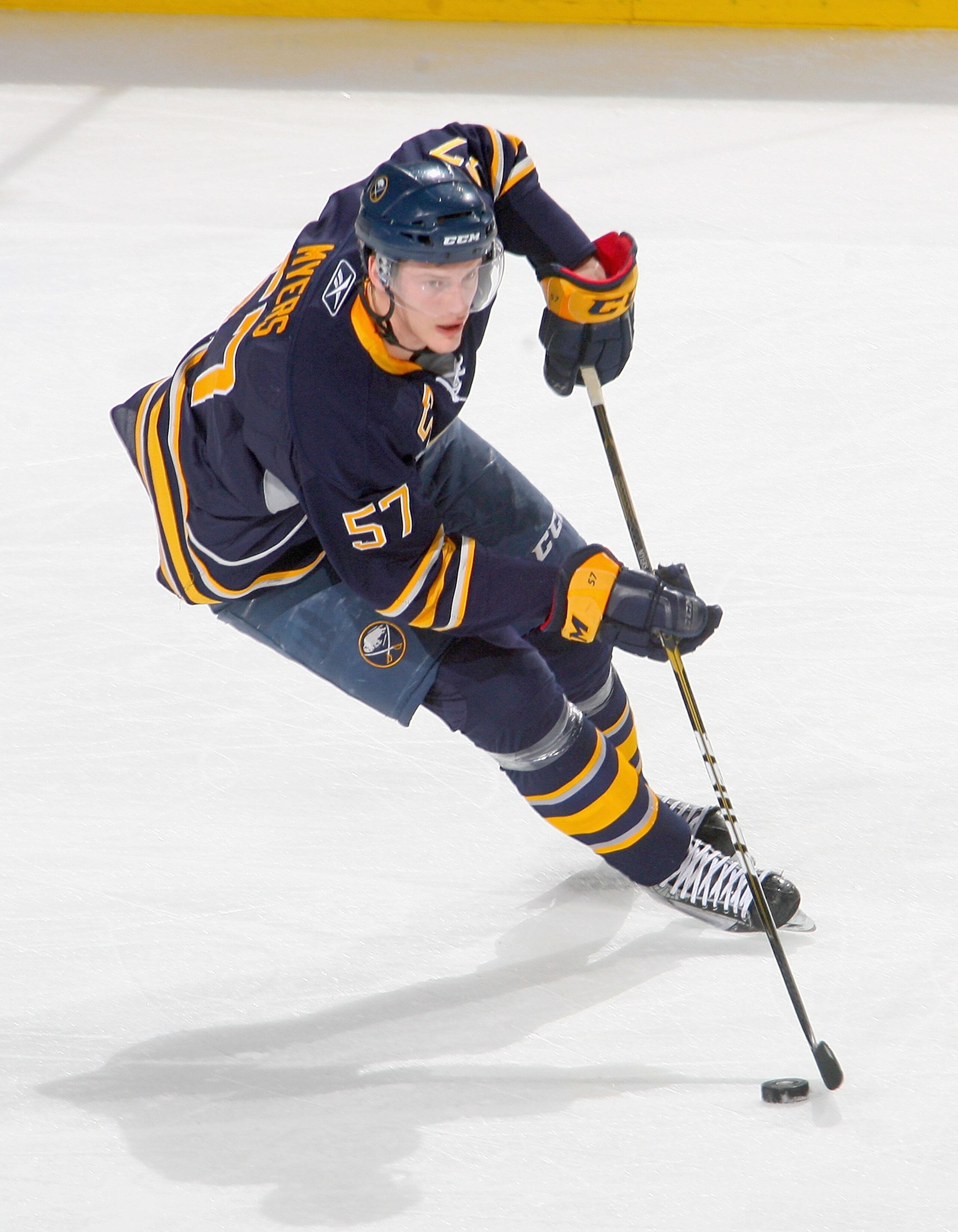 BUFFALO, NY - FEBRUARY 25: Tyler Myers #57 of the Buffalo Sabres skates against the Ottawa Senators at HSBC Arena on February 25, 2011 in Buffalo, New York. Buffalo won 4-2.  (Photo by Rick Stewart/Getty Images)