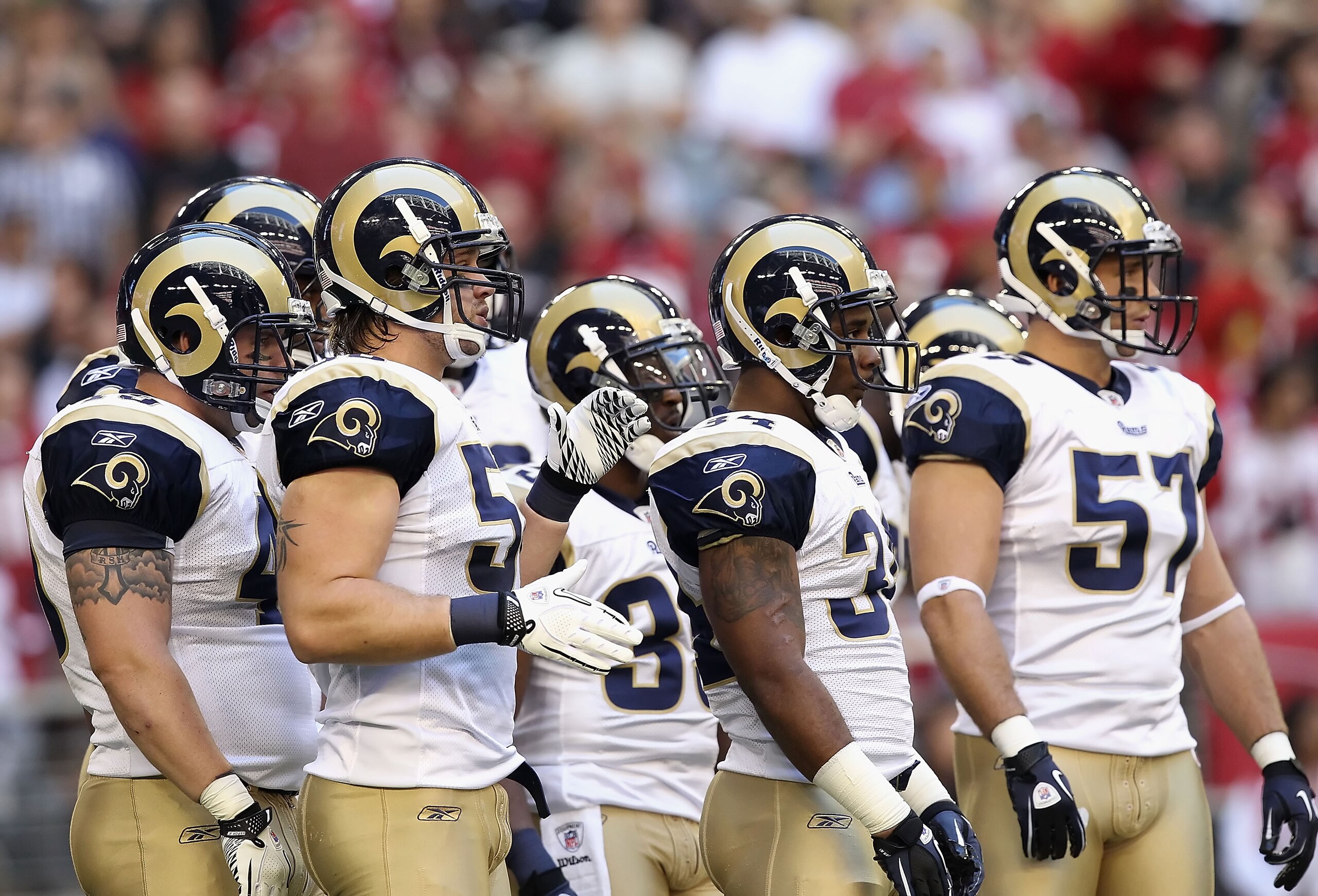 GLENDALE, AZ - DECEMBER 05:  The St. Louis Rams during the NFL game against the Arizona Cardinals at the University of Phoenix Stadium on December 5, 2010 in Glendale, Arizona.  (Photo by Christian Petersen/Getty Images)