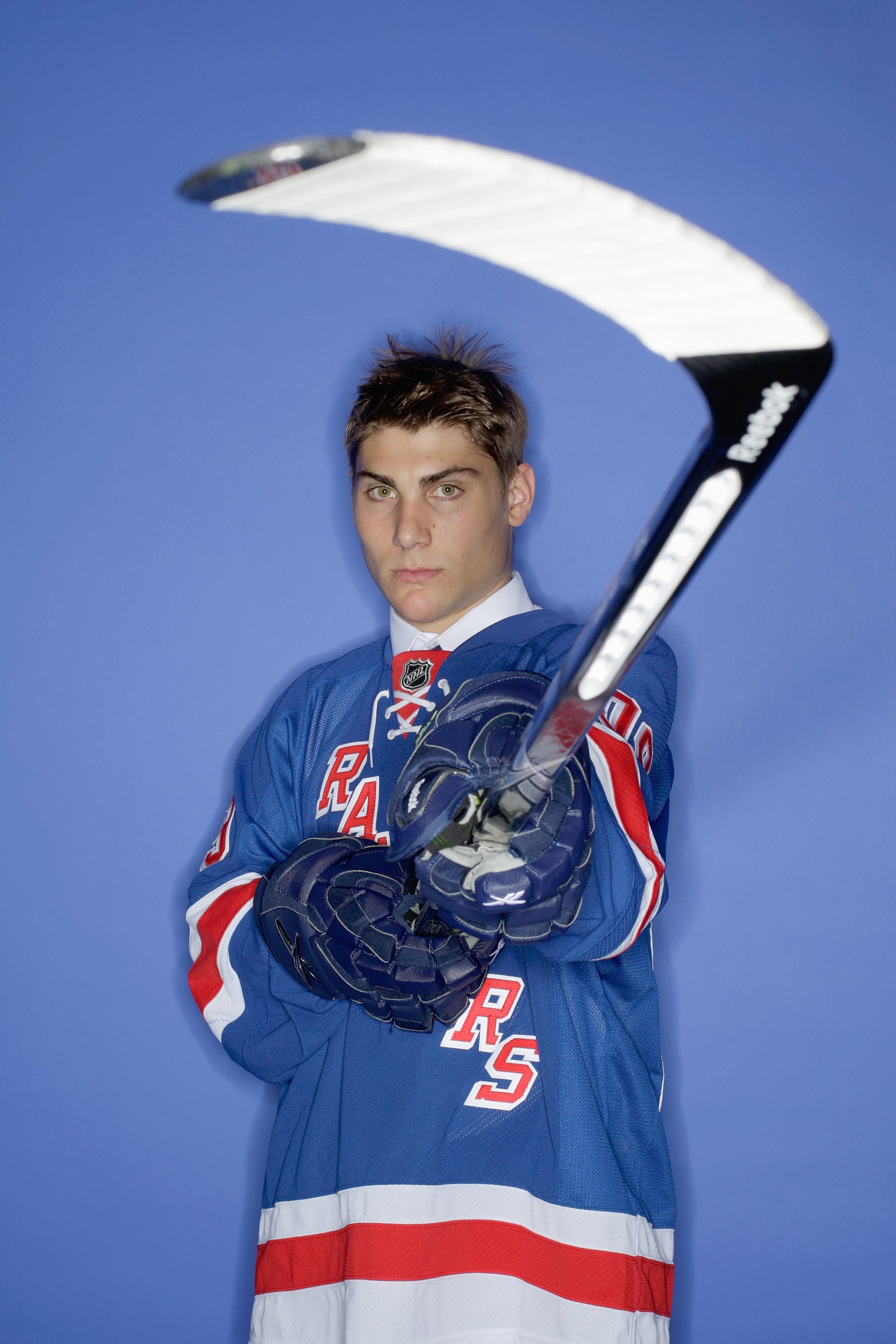 MONTREAL, QC - JUNE 26: Chris Kreider of the New York Rangers poses for a photo after the Rangers selected him #19 overall during the first round of the 2009 NHL Entry Draft at the Bell Centre on June 26, 2009 in Montreal, Quebec, Canada. (Photo by Jamie
