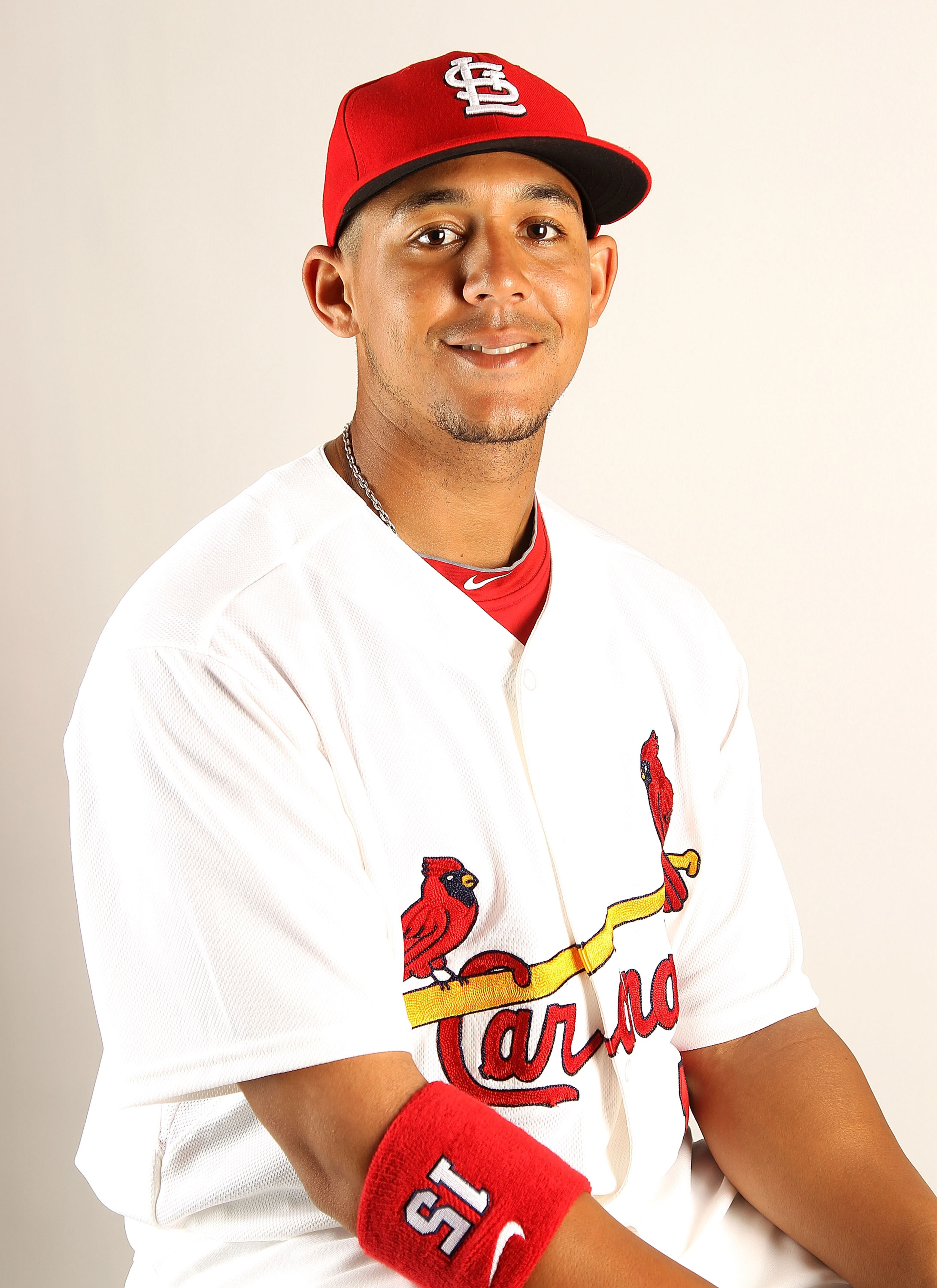JUPITER, FL - FEBRUARY 24: John Jay #15 of the St. Louis Cardinals during Photo Day at Roger Dean Stadium on February 24, 2011 in Jupiter, Florida.  (Photo by Mike Ehrmann/Getty Images)