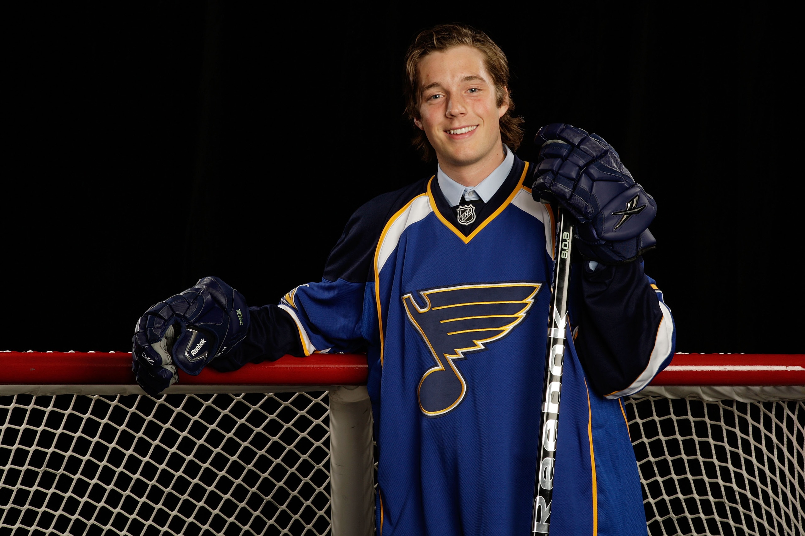 MONTREAL, QC - JUNE 26:  David Rundblad of the St. Louis Blues poses for a portrait after being selected #17 overall by the Blues during the first round of the 2009 NHL Entry Draft at the Bell Centre on June 26, 2009 in Montreal, Quebec, Canada.  (Photo b