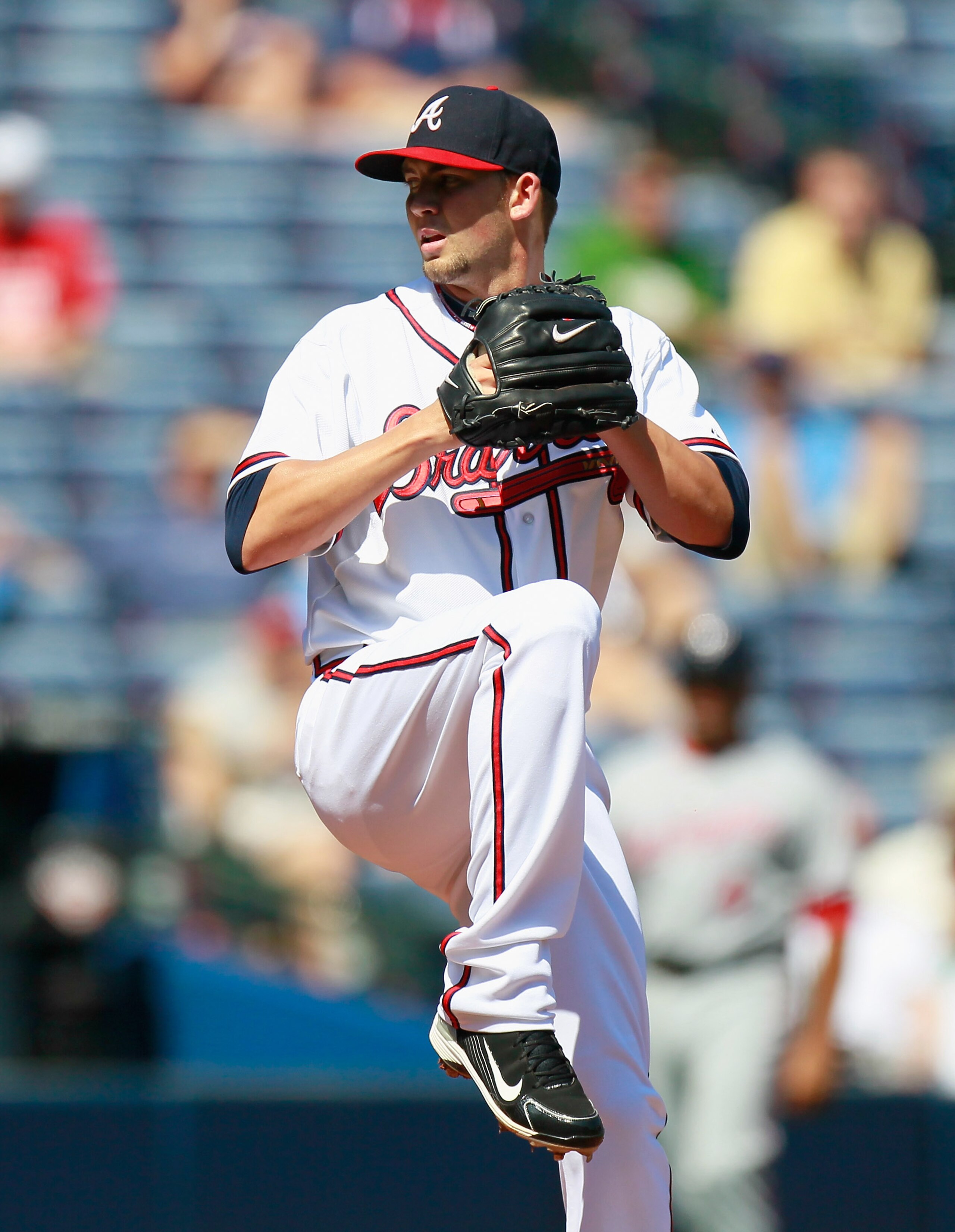 ATLANTA - SEPTEMBER 15: Pitcher Mike Minor #56 of the Atlanta Braves against the Washington Nationals at Turner Field on September 15, 2010 in Atlanta, Georgia. (Photo by Kevin C. Cox/Getty Images) ATLANTA - SEPTEMBER 15: Pitcher Mike Minor #56 of the Atlanta Braves against the Washington Nationals at Turner Field on September 15, 2010 in Atlanta, Georgia. (Photo by Kevin C. Cox/Getty Images)