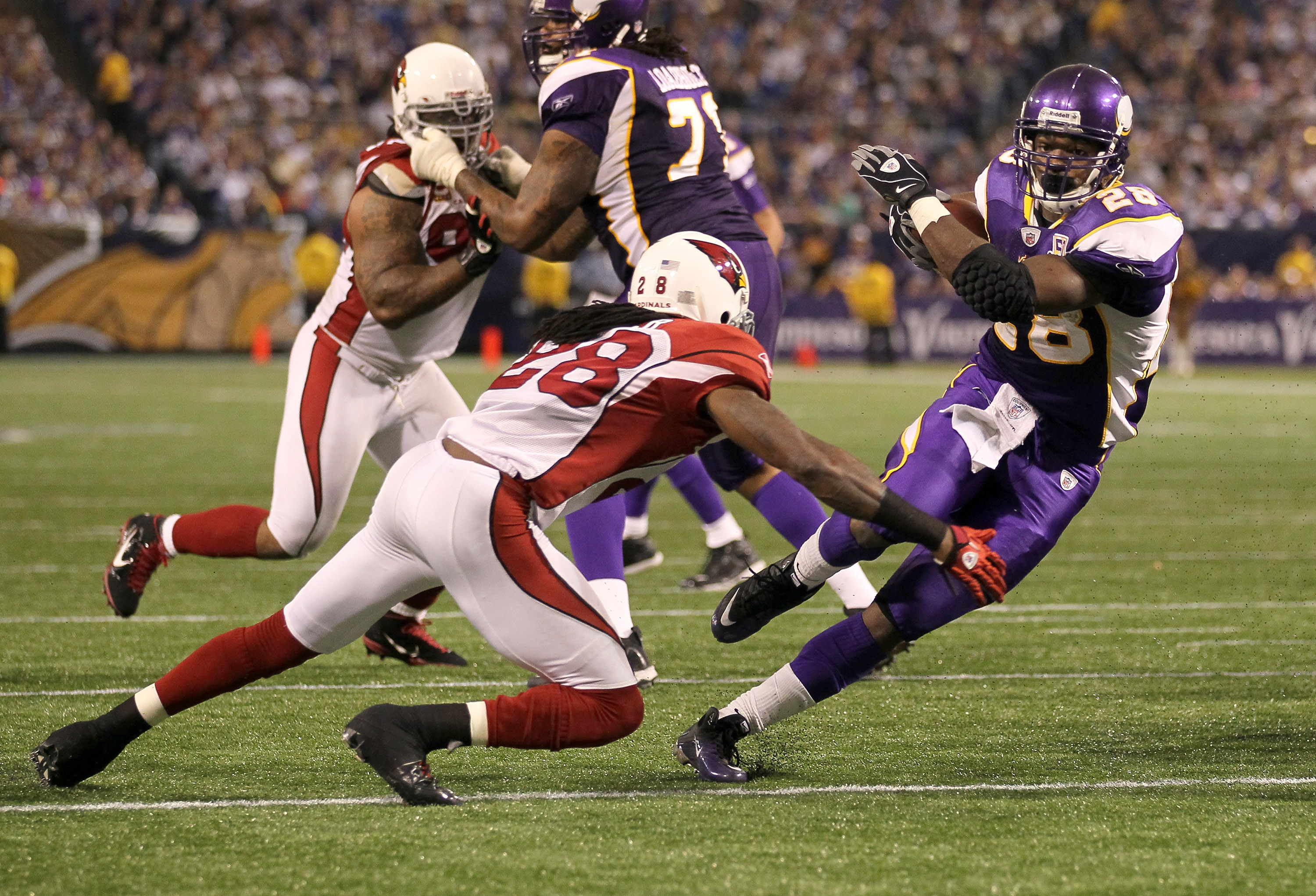 ADRIAN PETERSON #28 FRONT MINNESOTA VIKINGS SEASON SCHEDULE 2011