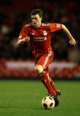 LIVERPOOL, ENGLAND - FEBRUARY 14:  Jack Robinson of Liverpool in action during the FA Youth Cup match between Liverpool and Southend United at Anfield on February 14, 2011 in Liverpool, England.  (Photo by Clive Brunskill/Getty Images)