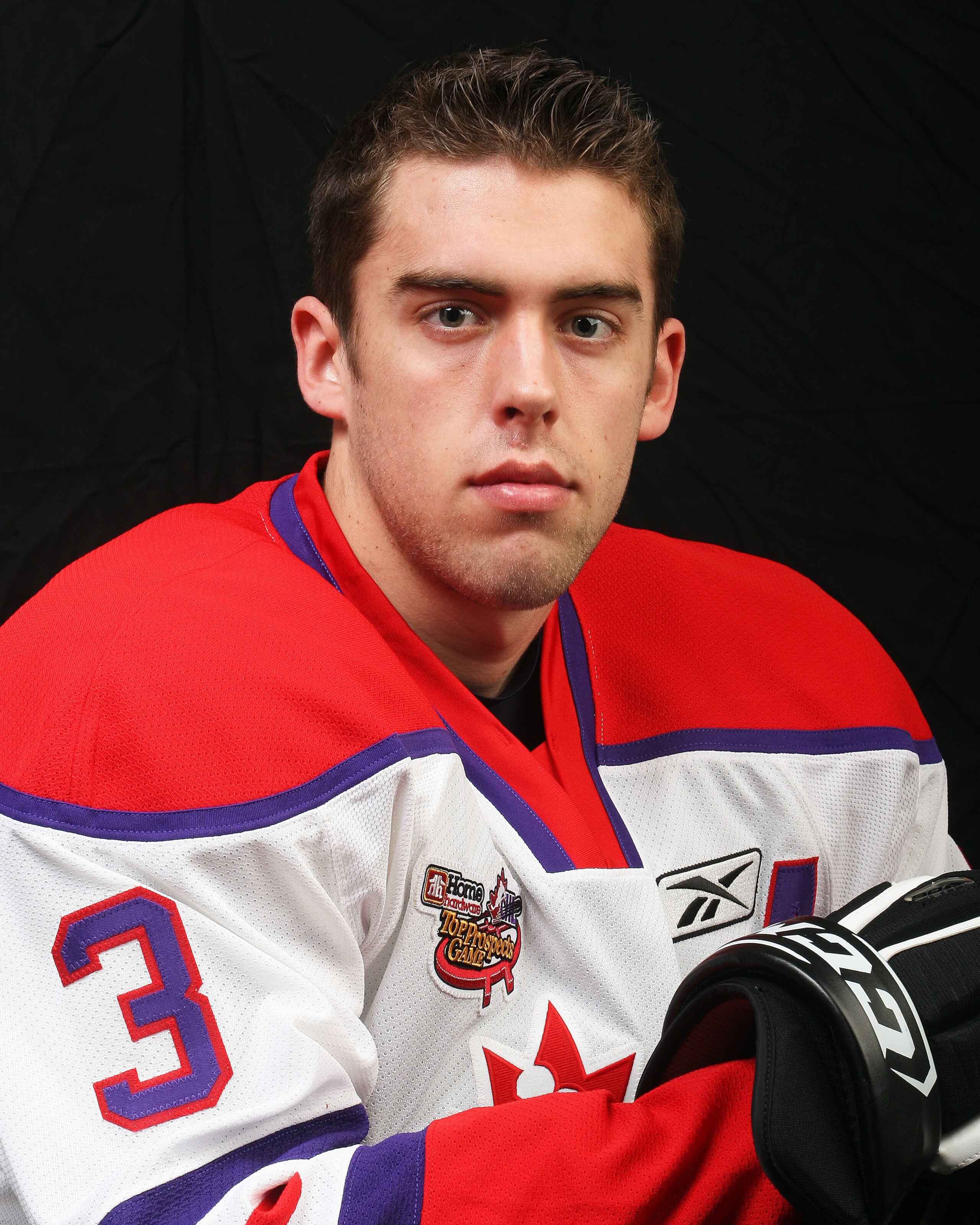 WINDSOR, ON - JANUARY 20:  Brandon Gormley #3 of Team Orr poses for a portrait prior to the 2010 Home Hardware CHL/NHL Top Prospects game on January 20, 2010 at the WFCU Centre in Windsor, Ontario. Gormley plays for the Moncton Wildcats (QMJHL). (Photo by