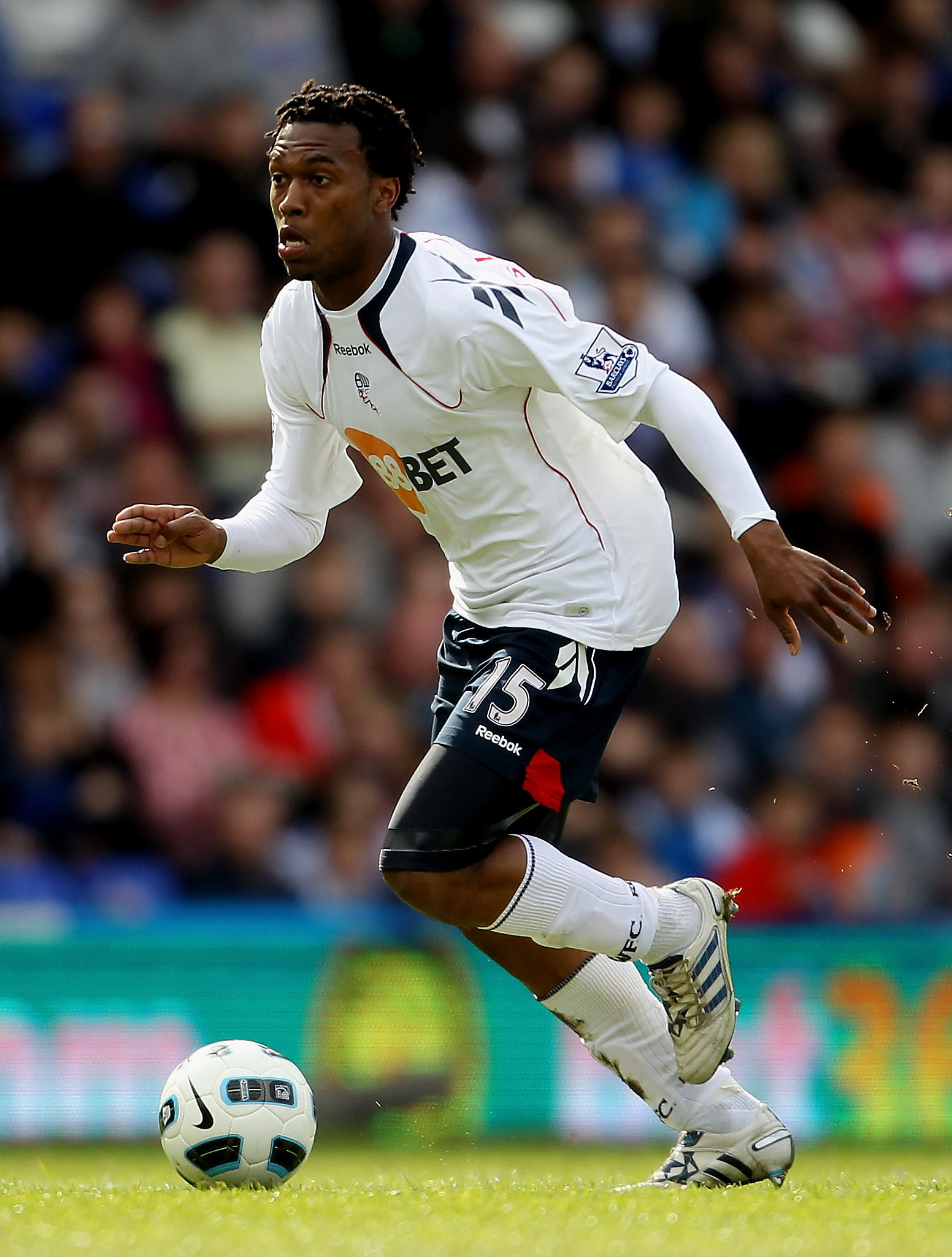 BIRMINGHAM, ENGLAND - APRIL 02:  Daniel Sturridge of Bolton in action during the Barclays Premier League match between Birmingham City and Bolton Wanderers at St.Andrews on April 2, 2011 in Birmingham, England.  (Photo by Scott Heavey/Getty Images)