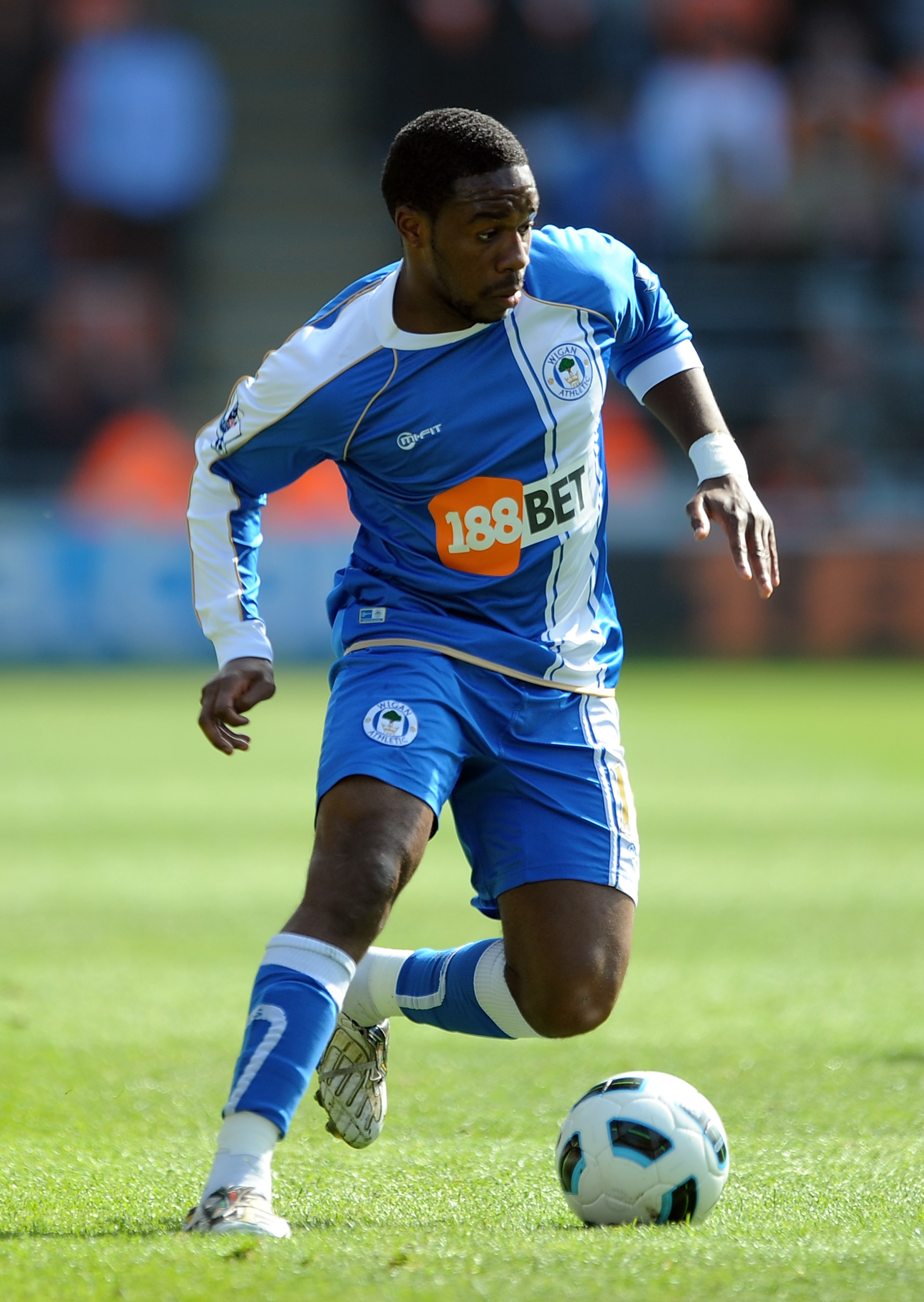 BLACKPOOL, ENGLAND - APRIL 16:  Charles N'Zogbia of Wigan Athletic in action during the Barclays Premier League match between Blackpool and Wigan Athletic at Bloomfield Road on April 16, 2011 in Blackpool, England.  (Photo by Chris Brunskill/Getty Images)