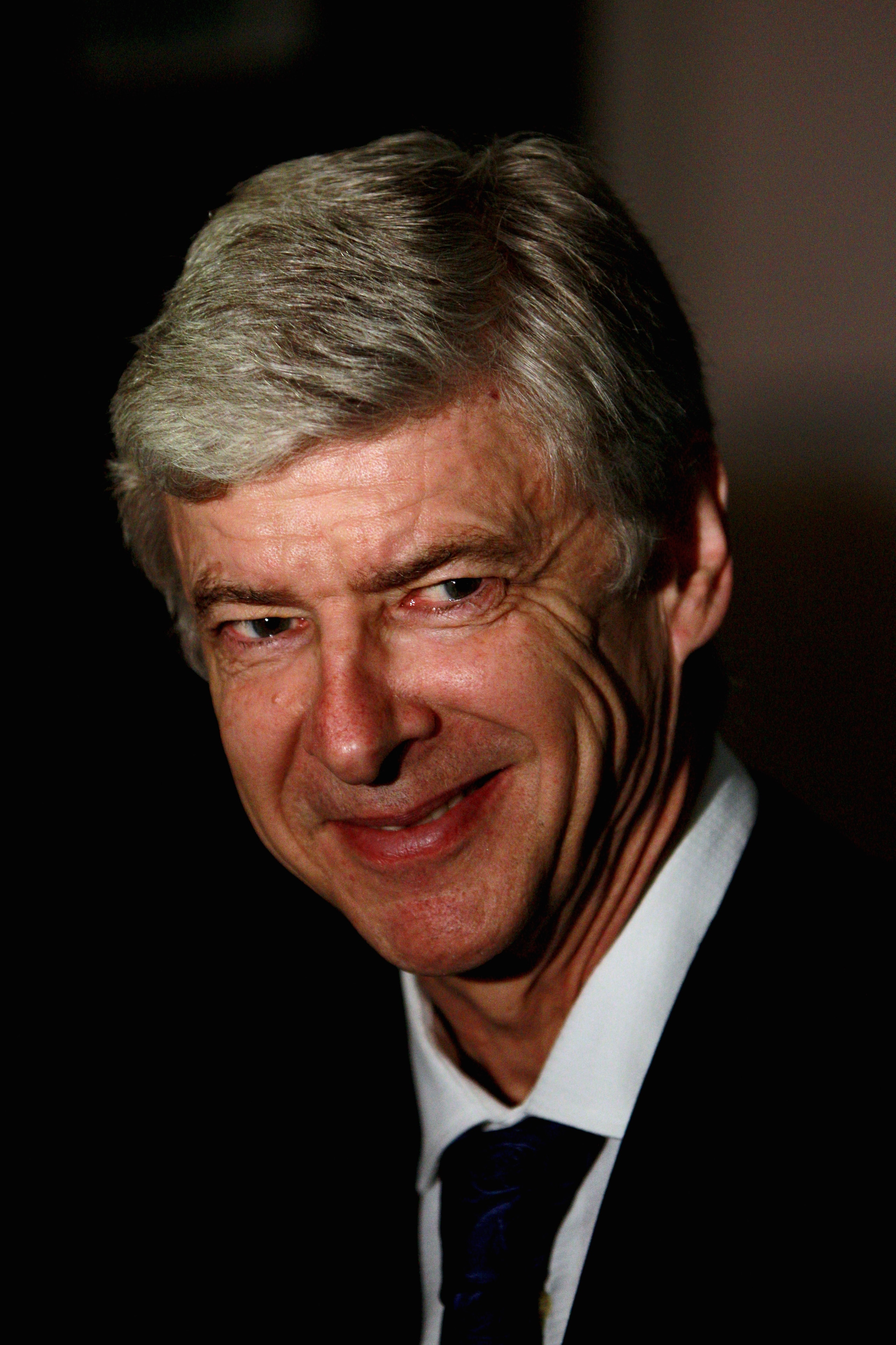 LONDON, ENGLAND - APRIL 07:  Arsenal Manager, Arsene Wenger is pictured showing his support for the 2018 Olympics Winter Games bid presentation for Annecy at the Park Plaza Westminster Bridge Hotel on April 7, 2011 in London, England.  (Photo by Dean Mouh
