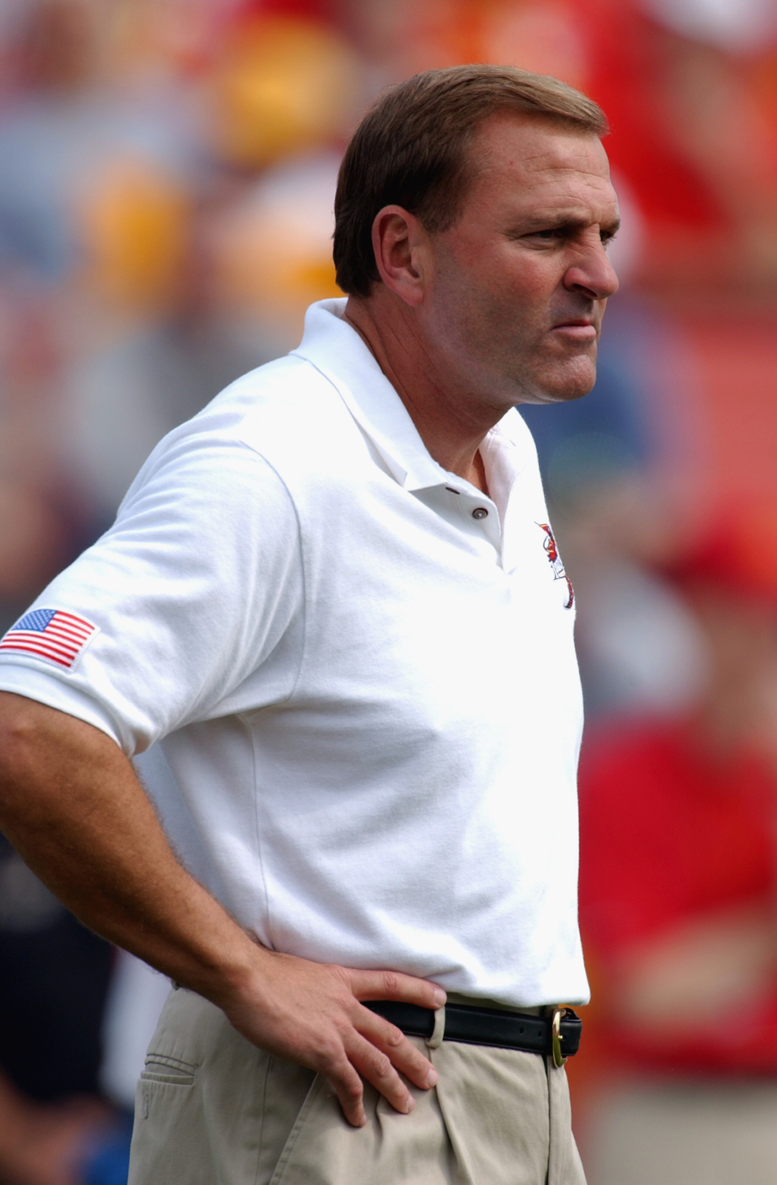 AMES, IA - SEPTEMBER 28: Head coach Dan McCarney of the Iowa State Cyclones stands on the field before the Big 12 Conference football game against the Nebraska Cornhuskers on September 28, 2002 at Jack Trice Stadium in Ames, Iowa. The Cyclones won 36-14 AMES, IA - SEPTEMBER 28: Head coach Dan McCarney of the Iowa State Cyclones stands on the field before the Big 12 Conference football game against the Nebraska Cornhuskers on September 28, 2002 at Jack Trice Stadium in Ames, Iowa. The Cyclones won 36-14