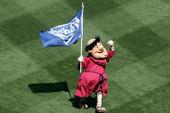 The San Diego Padres mascot the Swinging Friar looks on during a game  News Photo - Getty Images