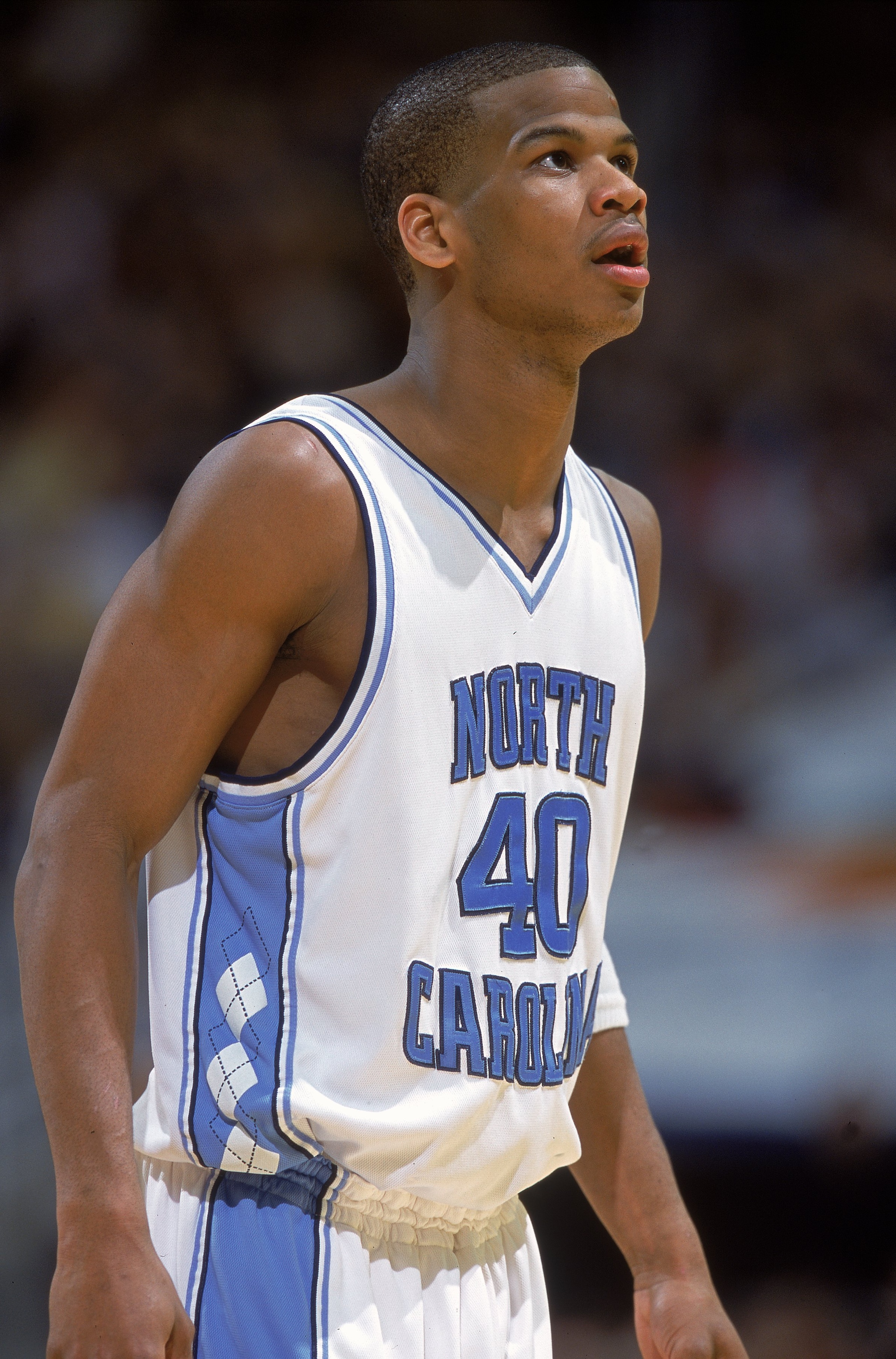 10 Mar 2001:  Joseph Forte #40 of the University of North Carolina Tar Heels looks on during the ACC Tournament game against the Georgia Tech Yellow Jackets at the Georgia Dome in Atlanta, Georgia.  The Tar Heels defeated the Yellow Jackets 70-63. Mandato