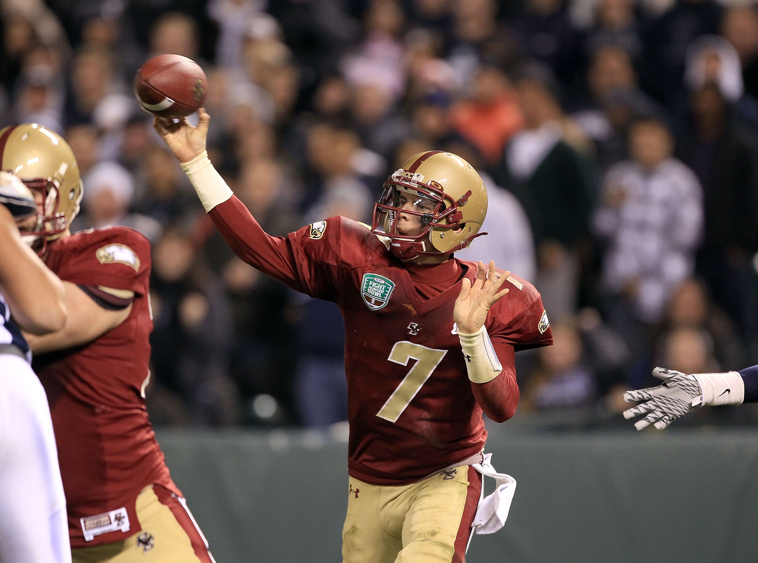 SAN FRANCISCO, CA - JANUARY 09: Chase Rettig #7 of Boston College passes the ball during their game against the Nevada Wolf Pack in the Kraft Fight Hunger Bowl at AT&T Park on January 9, 2011 in San Francisco, California. (Photo by Ezra Shaw/Getty Image SAN FRANCISCO, CA - JANUARY 09: Chase Rettig #7 of Boston College passes the ball during their game against the Nevada Wolf Pack in the Kraft Fight Hunger Bowl at AT&T Park on January 9, 2011 in San Francisco, California. (Photo by Ezra Shaw/Getty Image