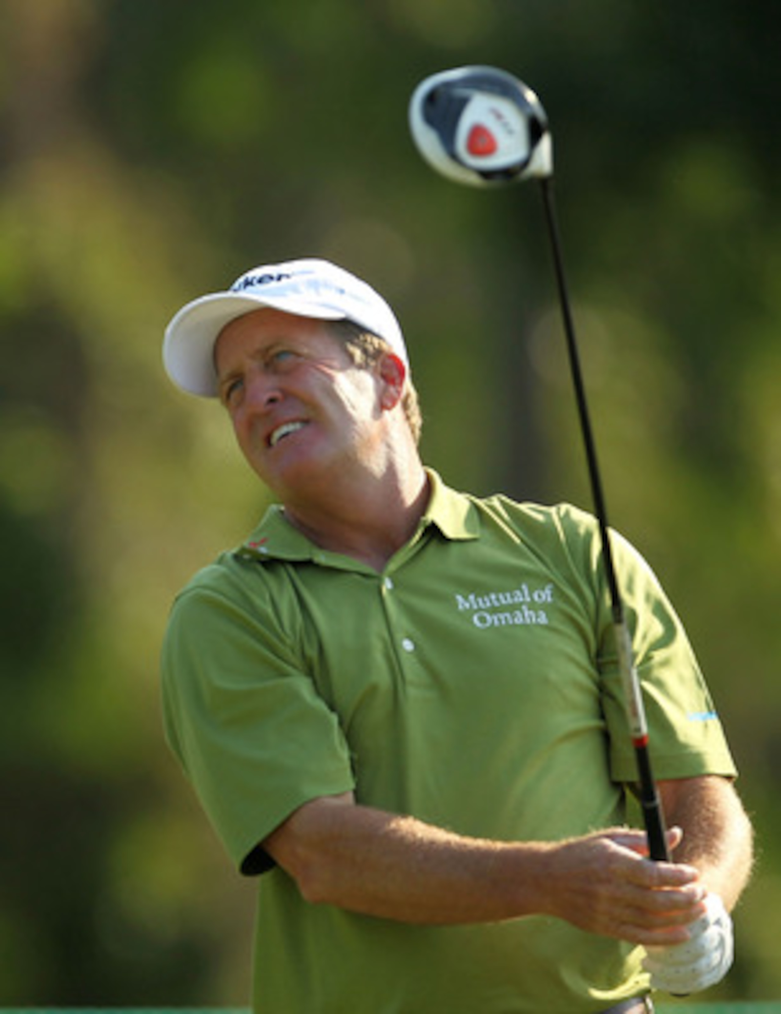 LUTZ, FL - APRIL 15: Fred Funk hits his tee shot on the 13th hole during the first round of the Outback Steakhouse Pro-Am at TPC Tampa Bay on April 15, 2011 in Lutz, Florida.  (Photo by Mike Ehrmann/Getty Images)