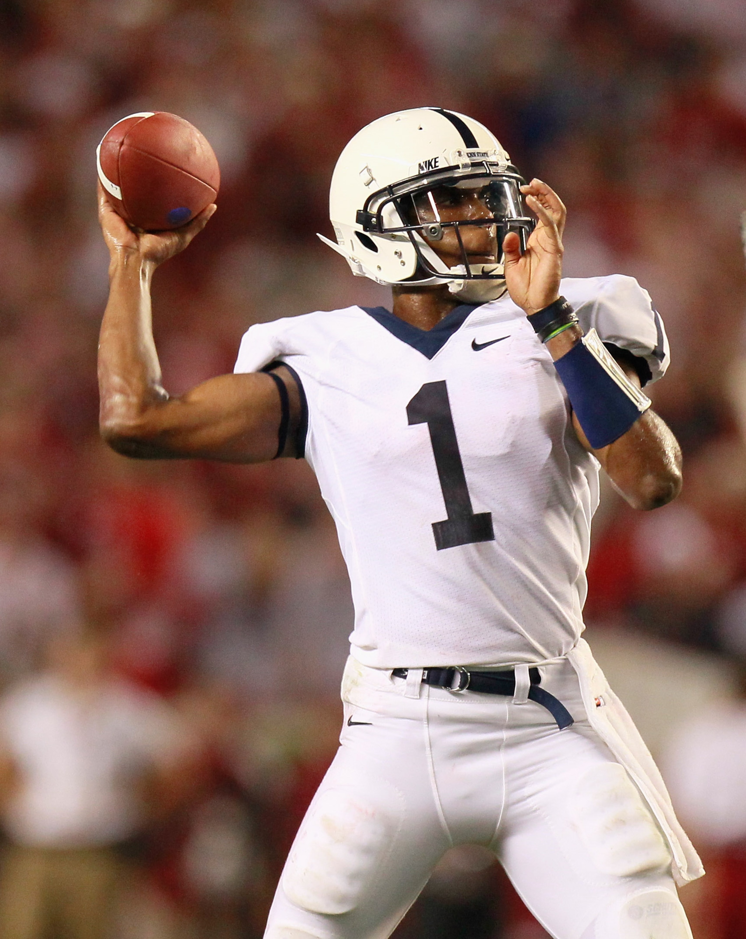 TUSCALOOSA, AL - SEPTEMBER 11: Quarterback Robert Bolden #1 of the Penn State Nittany Lions against the Alabama Crimson Tide at Bryant-Denny Stadium on September 11, 2010 in Tuscaloosa, Alabama. (Photo by Kevin C. Cox/Getty Images) TUSCALOOSA, AL - SEPTEMBER 11: Quarterback Robert Bolden #1 of the Penn State Nittany Lions against the Alabama Crimson Tide at Bryant-Denny Stadium on September 11, 2010 in Tuscaloosa, Alabama. (Photo by Kevin C. Cox/Getty Images)