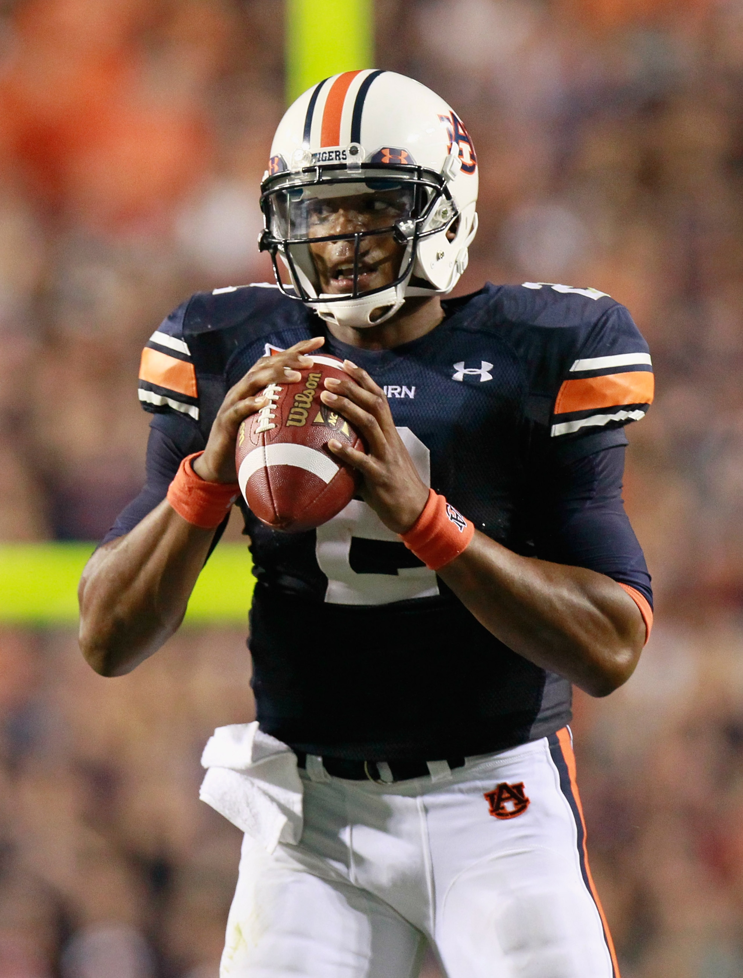 AUBURN, AL - SEPTEMBER 18: Cameron Newton #2 of the Auburn Tigers against the Clemson Tigers at Jordan-Hare Stadium on September 18, 2010 in Auburn, Alabama. (Photo by Kevin C. Cox/Getty Images) AUBURN, AL - SEPTEMBER 18: Cameron Newton #2 of the Auburn Tigers against the Clemson Tigers at Jordan-Hare Stadium on September 18, 2010 in Auburn, Alabama. (Photo by Kevin C. Cox/Getty Images)