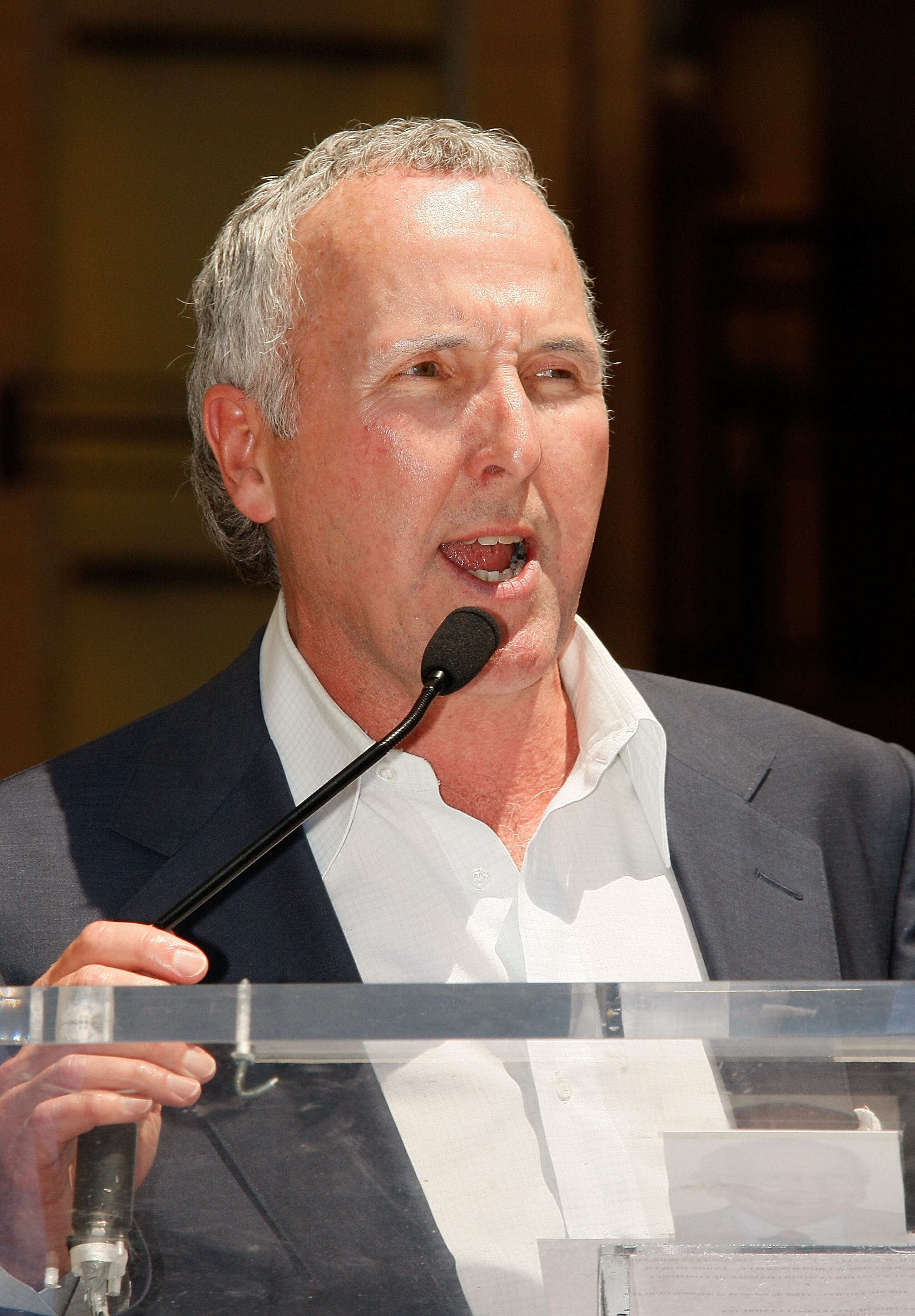 HOLLYWOOD - JUNE 20:  Team owner Frank McCourt speaks at a special star ceremony honoring the Los Angeles Dodgers with an Award of Excellence on the Hollywood Walk of Fame on June 20, 2008 in Hollywood, California.  (Photo by Vince Bucci/Getty Images)