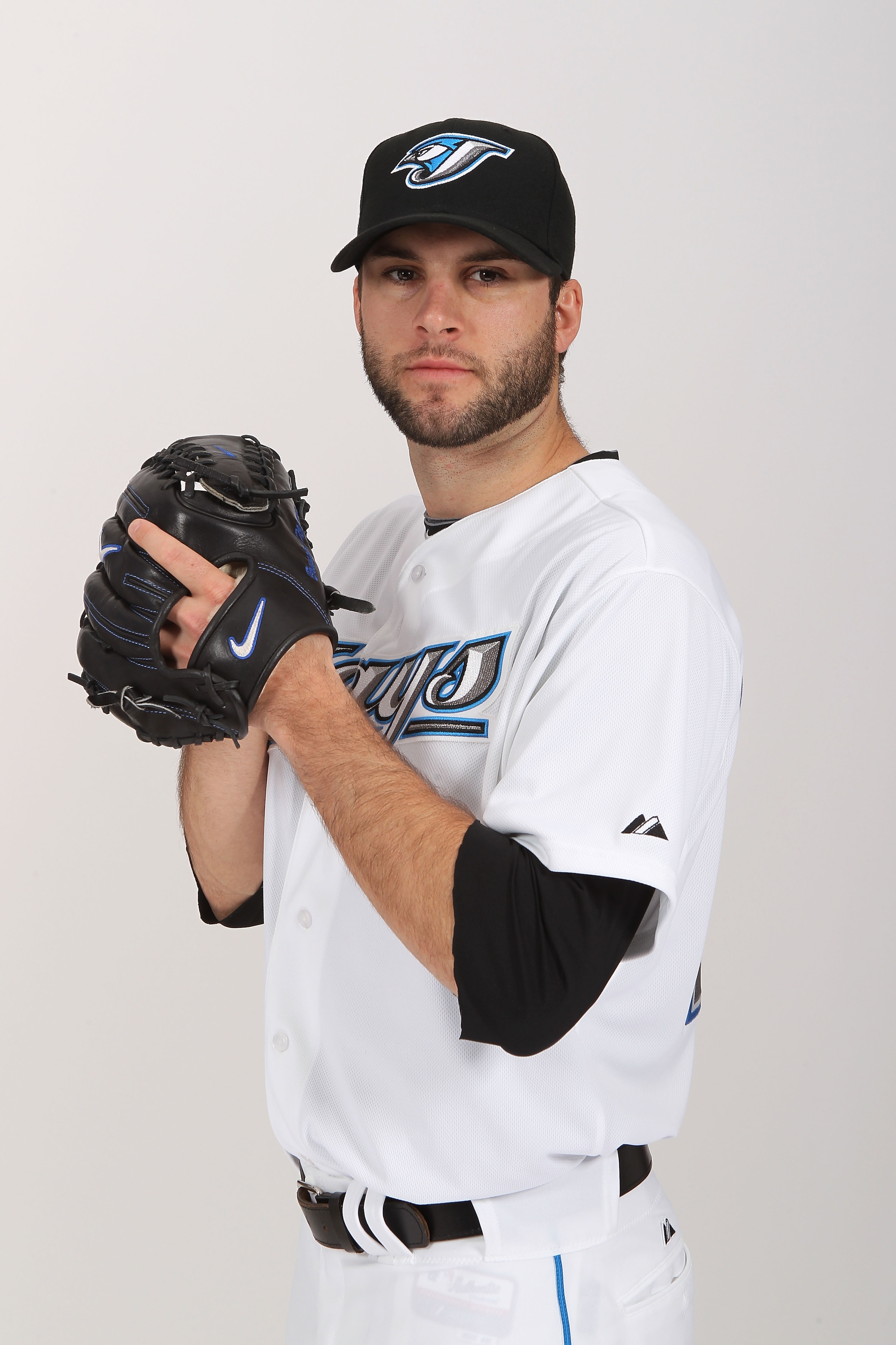 DUNEDIN, FL - FEBRUARY 20:  Brandon Morrow #23 of the Toronto Blue Jays poses during photo day at Florida Auto Exchange Stadium on February 20, 2011 in Dunedin, Florida.  (Photo by Nick Laham/Getty Images)