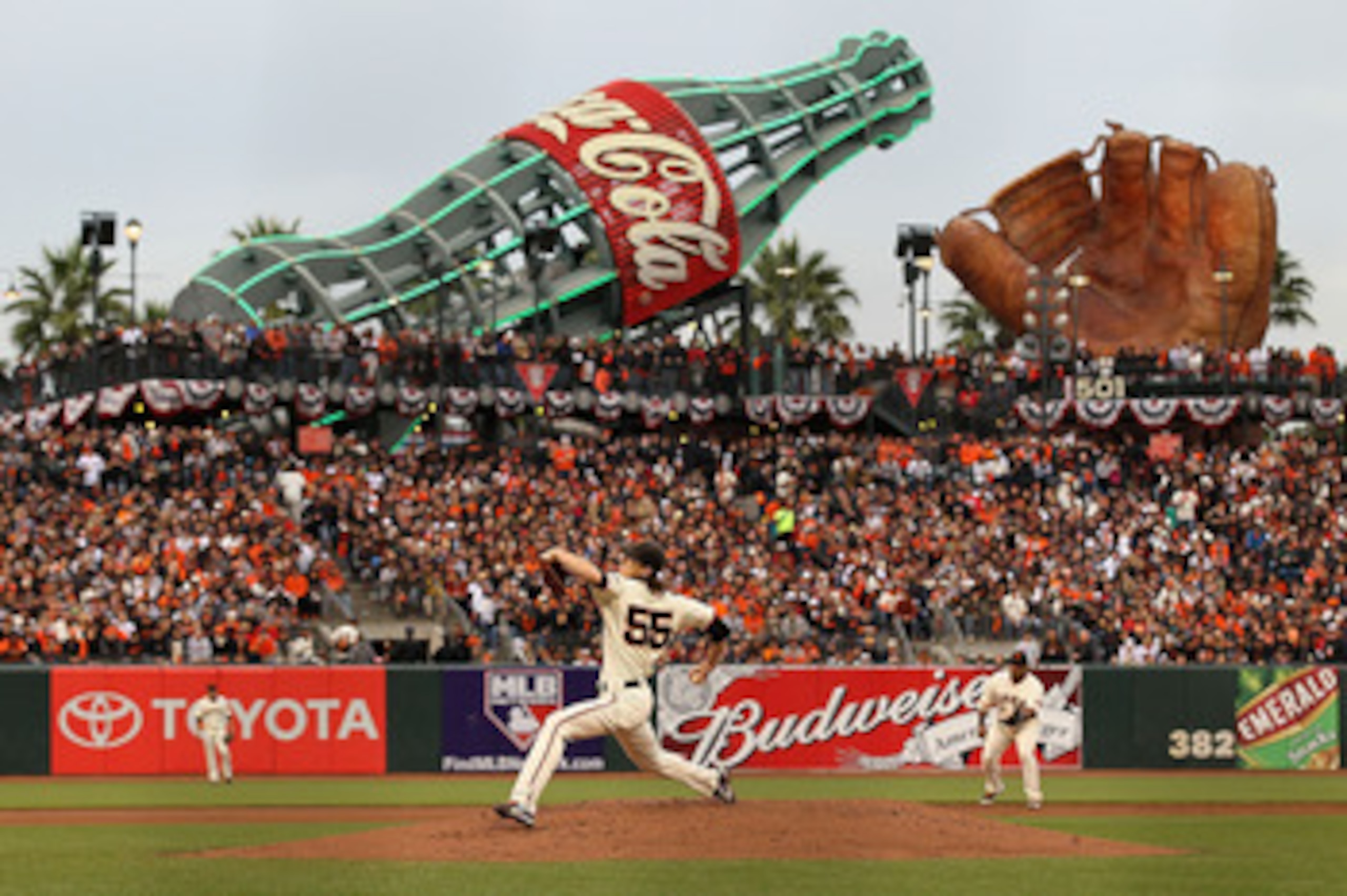 SAN FRANCISCO - OCTOBER 21: Tim Lincecum #55 of the San Francisco Giants throws a pitch against the Philadelphia Phillies in the second inning of Game Five of the NLCS during the 2010 MLB Playoffs at AT&T Park on October 21, 2010 in San Francisco, Califo SAN FRANCISCO - OCTOBER 21: Tim Lincecum #55 of the San Francisco Giants throws a pitch against the Philadelphia Phillies in the second inning of Game Five of the NLCS during the 2010 MLB Playoffs at AT&T Park on October 21, 2010 in San Francisco, Califo