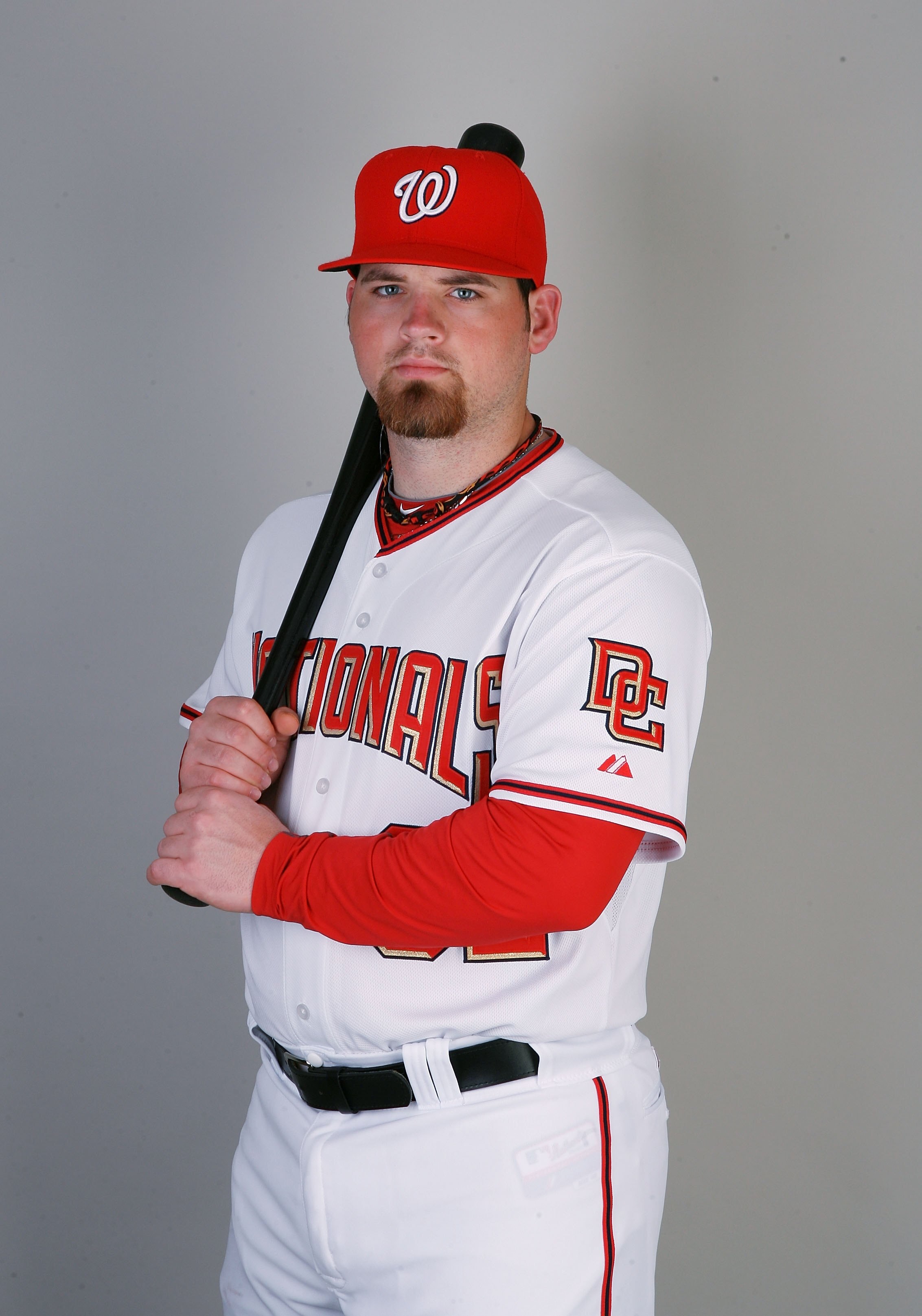 VIERA, FL - FEBRUARY 28:  Catcher Derek Norris #68 of the Washington Nationals poses during photo day at Space Coast Stadium on February 28, 2010 in Viera, Florida.  (Photo by Doug Benc/Getty Images)
