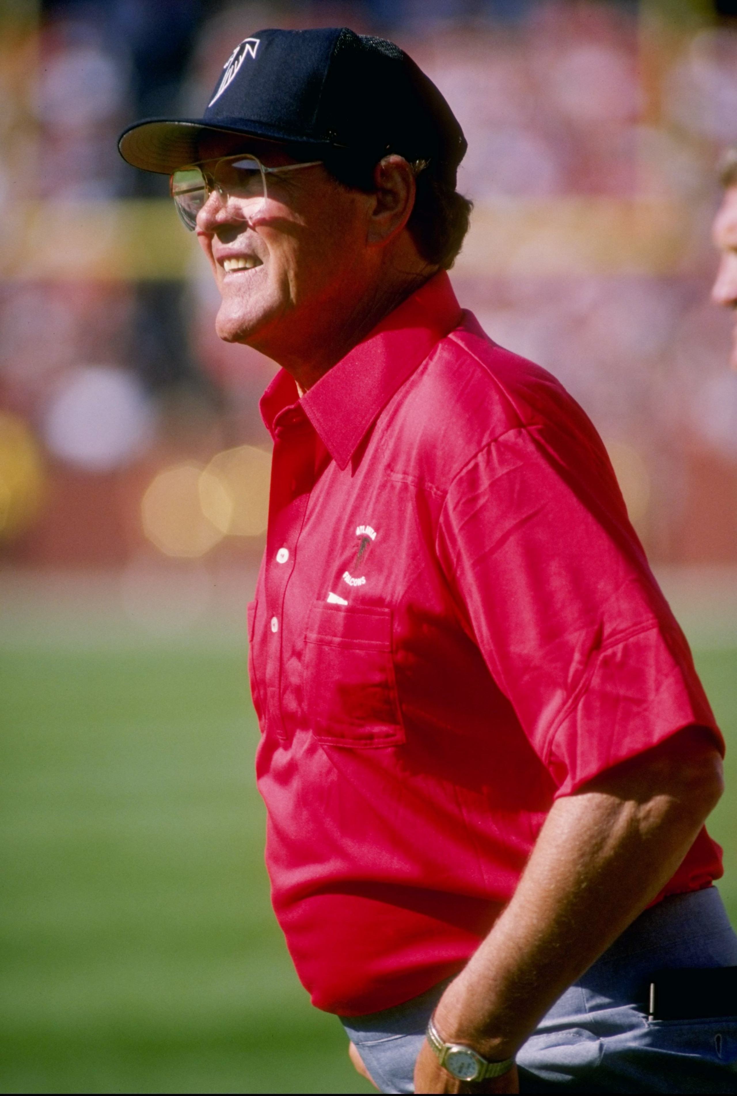 18 Sep 1988: Head coach Marion Campbell of the Atlanta Falcons looks on during a game against the San Francisco 49ers at Candlestick Park in San Francisco, California. The Falcons won the game 34-17.