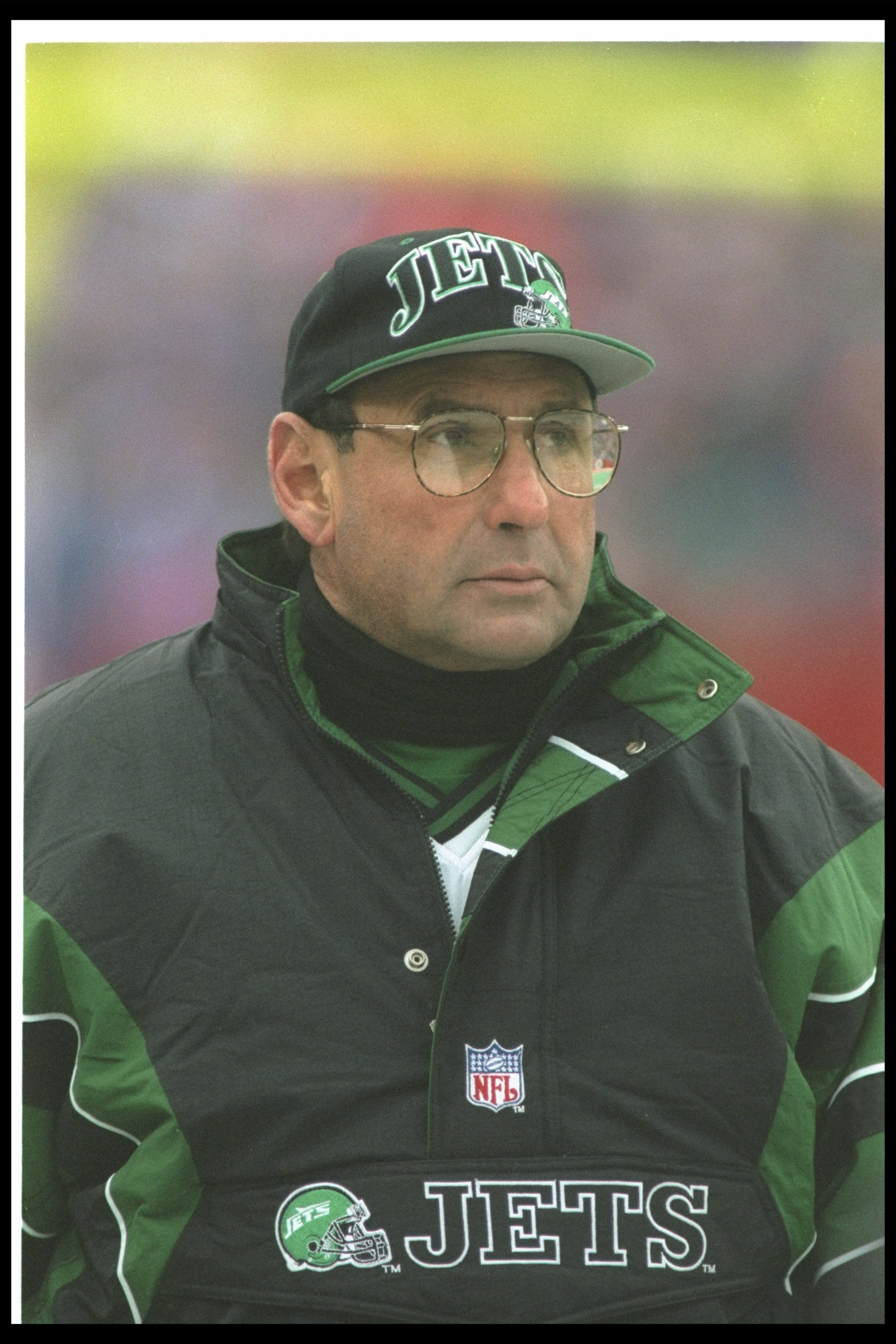 24 Nov 1996:  New York Jets head coach Rich Kotite looks on during a game against the Buffalo Bills at Rich Stadium in Orchard Park, New York.  The Bills won the game, 35-10. Mandatory Credit: Rick Stewart  /Allsport