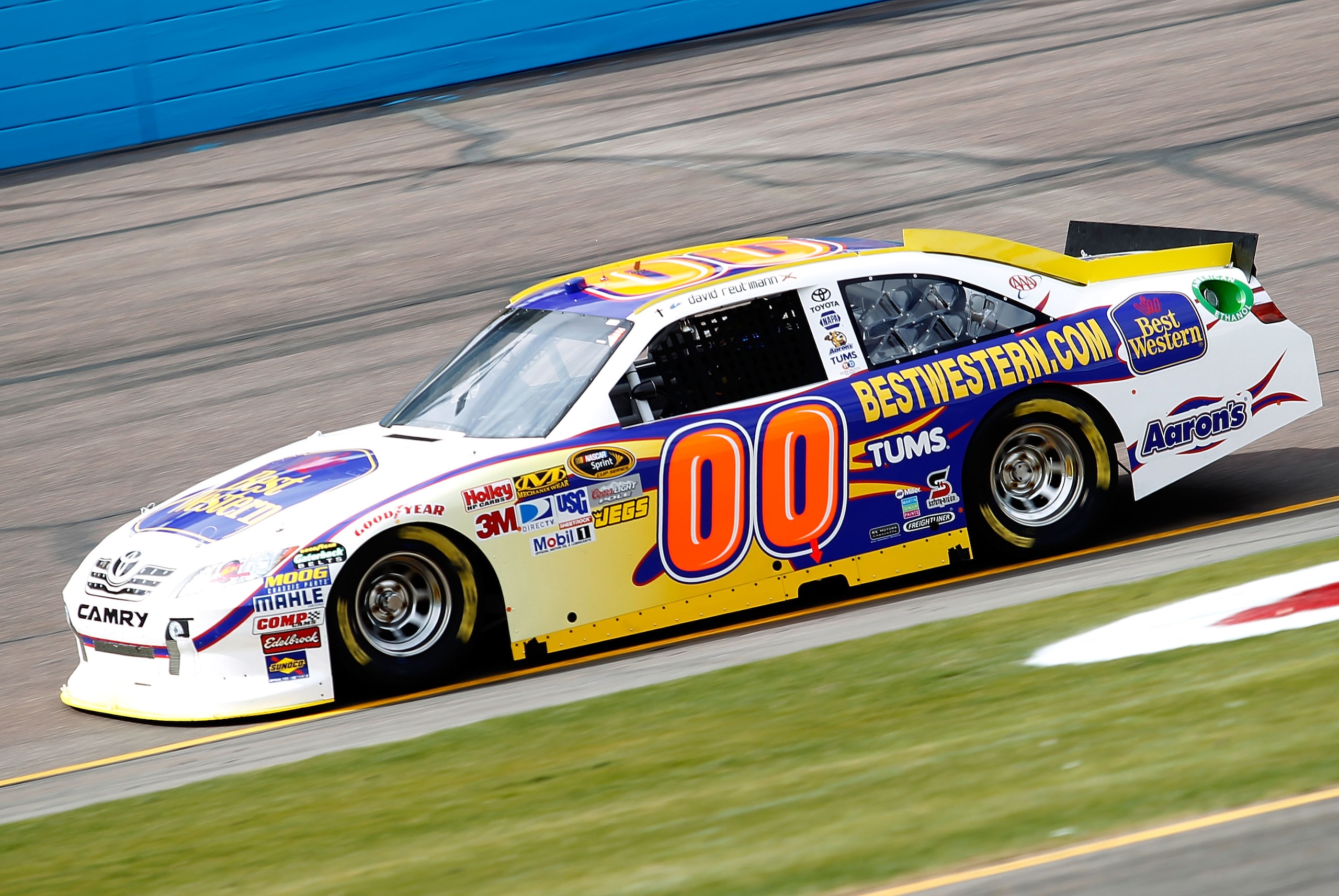 AVONDALE, AZ - FEBRUARY 25:  David Reutimann, driver of the #00 Best Western Toyota, practices for the Subway Fresh Fit 500 at Phoenix International Raceway on February 25, 2011 in Avondale, Arizona.  (Photo by Todd Warshaw/Getty Images for NASCAR)