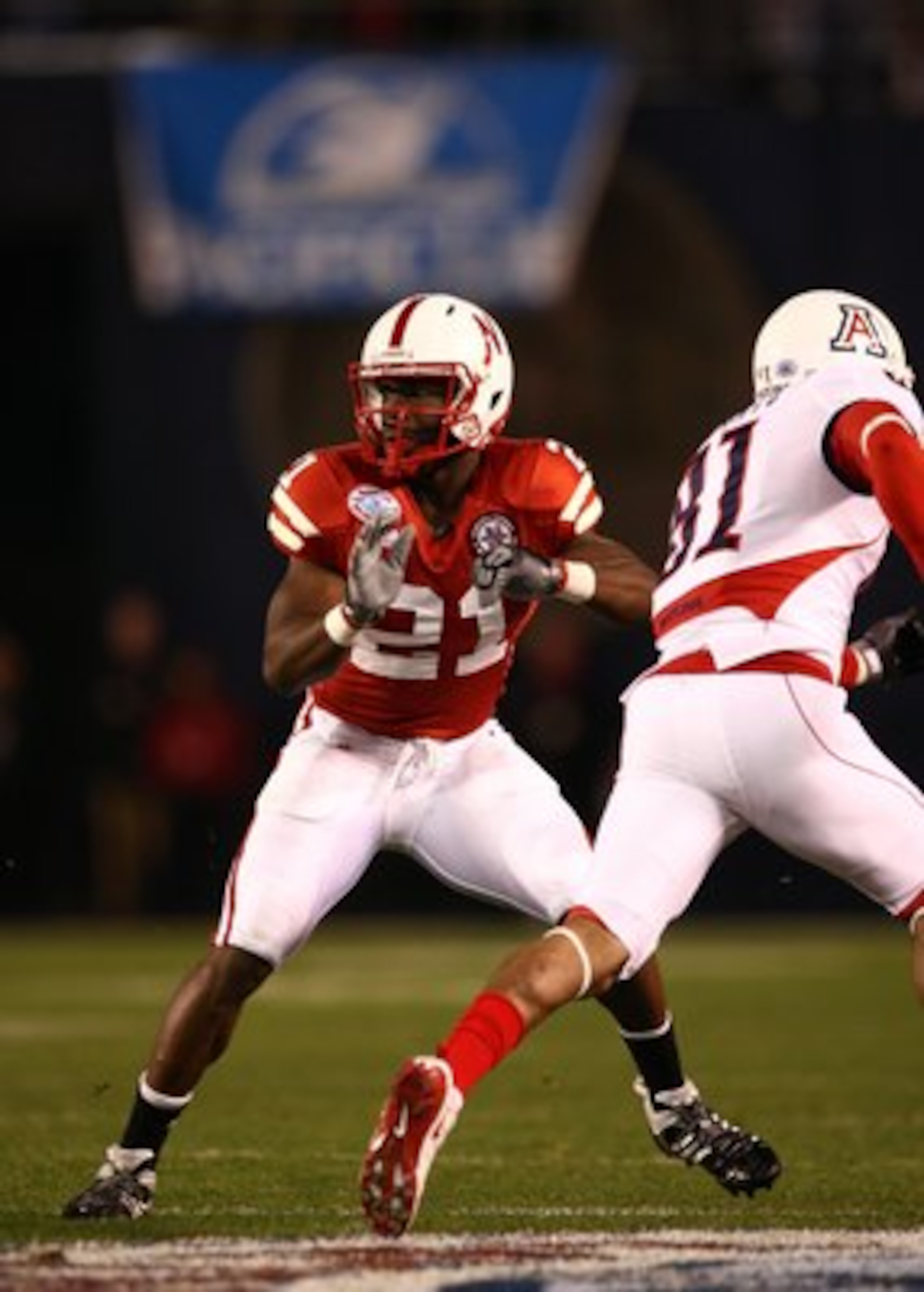SAN DIEGO - DECEMBER 30: Prince Amukamara #21 of the University of Nebraska Cornhuskers defends the play during the Pacific Life Holiday Bowl against University of Arizona Wildcats on December 30, 2009 at Qualcomm Stadium in San Diego, California. The Co SAN DIEGO - DECEMBER 30: Prince Amukamara #21 of the University of Nebraska Cornhuskers defends the play during the Pacific Life Holiday Bowl against University of Arizona Wildcats on December 30, 2009 at Qualcomm Stadium in San Diego, California. The Co